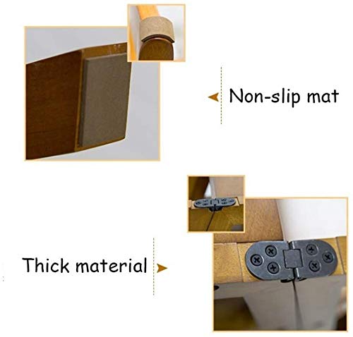 LUDIST Solid Wood Folding Step Stool - Multifunctional Indoor Climbing Stool, Ladder Stool with 4 Steps for Home, Kitchen, Bathroom & Storage Use
