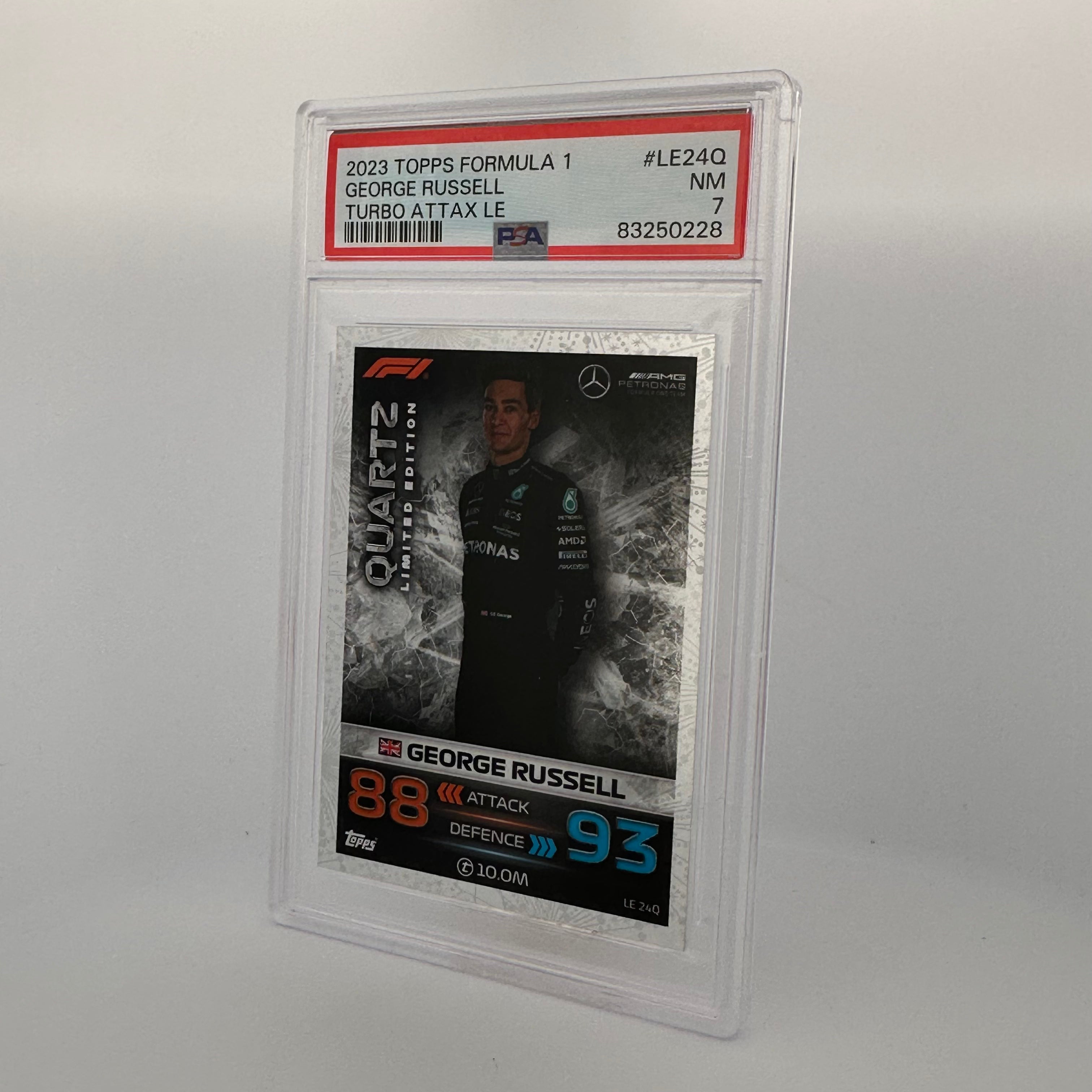 PSA 7 Graded George Russell #LE24Q Quartz Limited Edition F1 Racing Card - Perfect for Collectors, Fans & Sports Memorabilia Displays