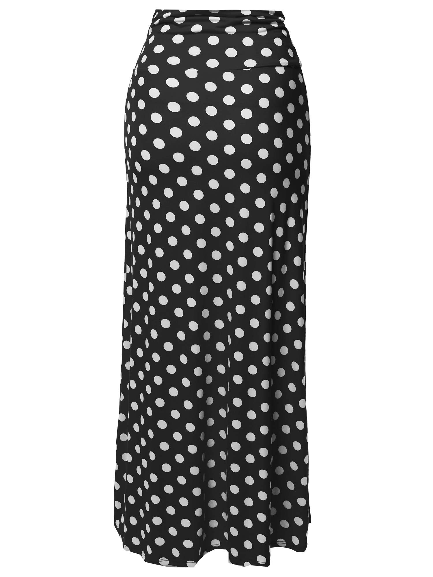 Stylish Women's Fold Over Flare Maxi Skirt - Boho Long Flowy Skirt for Summer, Beach, Vacation & Casual Outfits