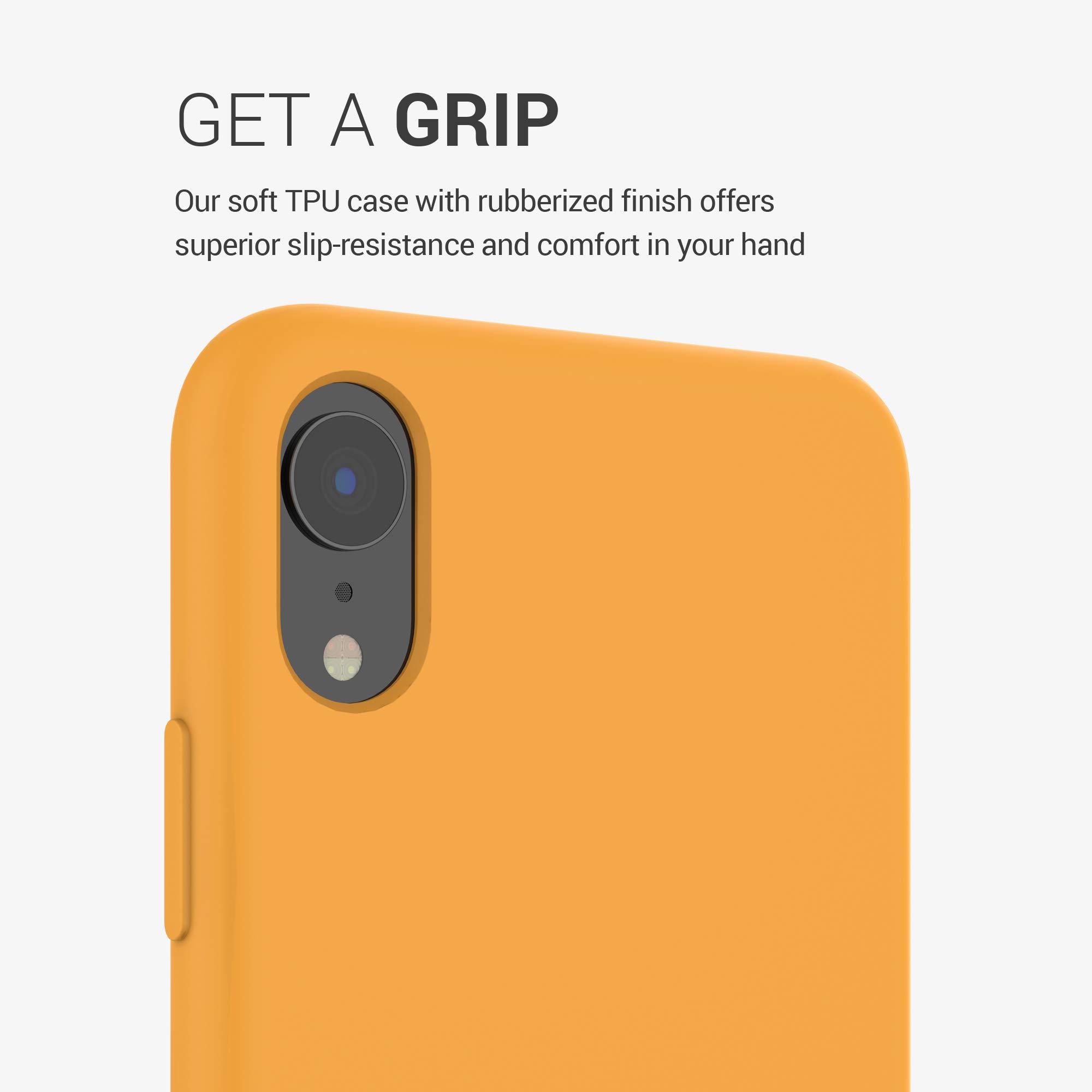kwmobile Shockproof TPU Silicone Case for Apple iPhone XR - Soft Protective Phone Cover in Apricot Color | Perfect for Everyday Use, Work & Travel Protection