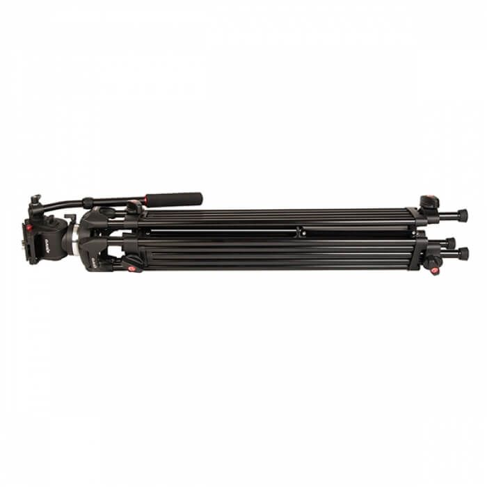Professional Aluminum Twin Tube Video Tripod with Fluid Head - KENVT103 Kit for DSLR Cameras, Perfect for Vlogging, Live Streaming & Outdoor Filmmaking