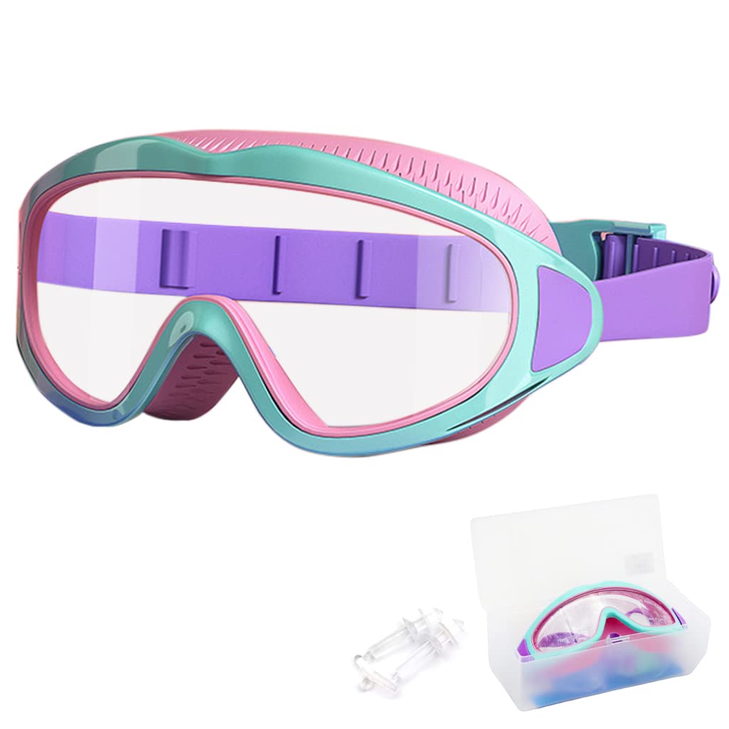 **Kids Swimming Goggles - Big Frame, Leakproof & UV Protection - Perfect for Pool, Beach & Swim Lessons**