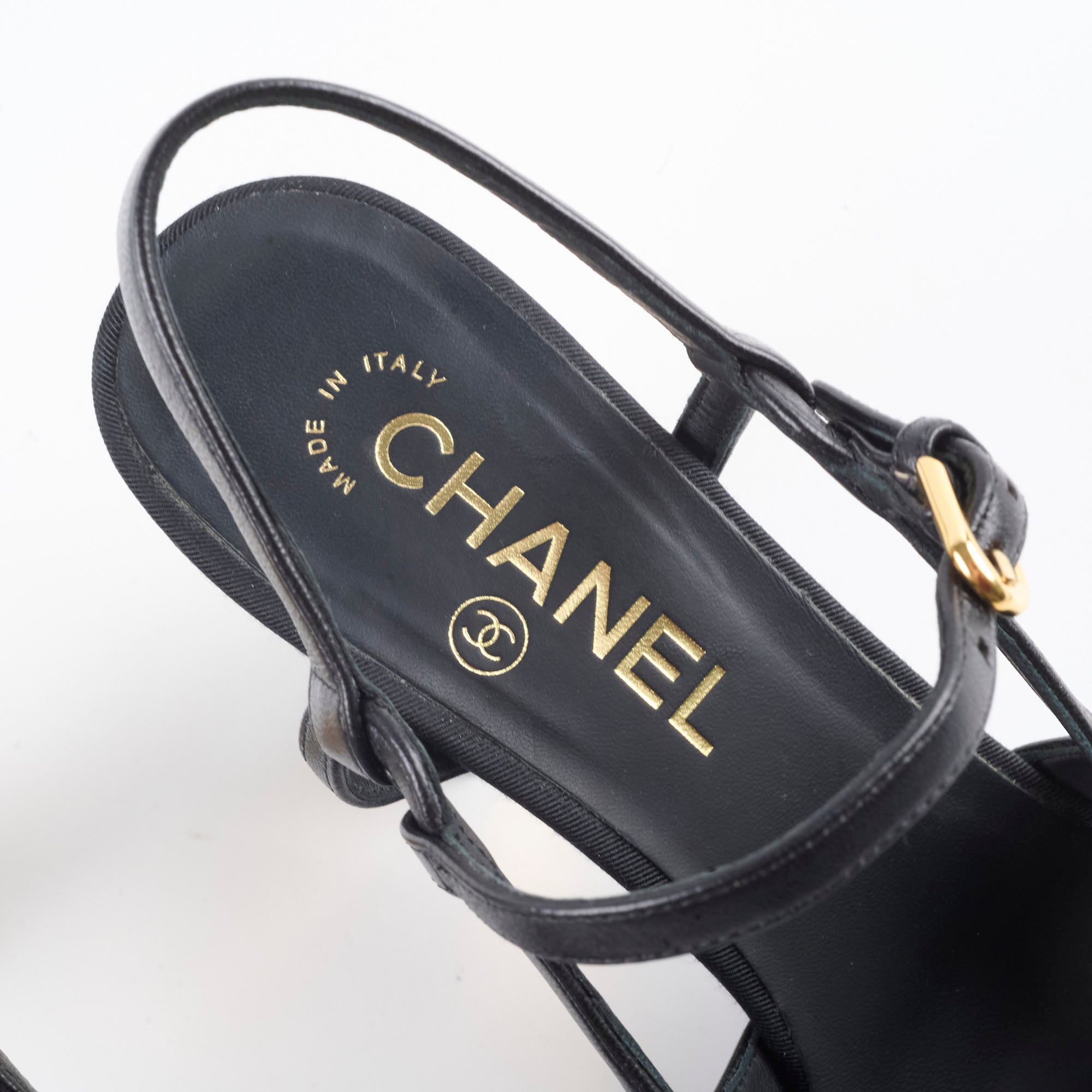 Chanel Black Slingback Pumps Size 38.5 - Elegant Women's Heels for Office, Party & Special Occasions
