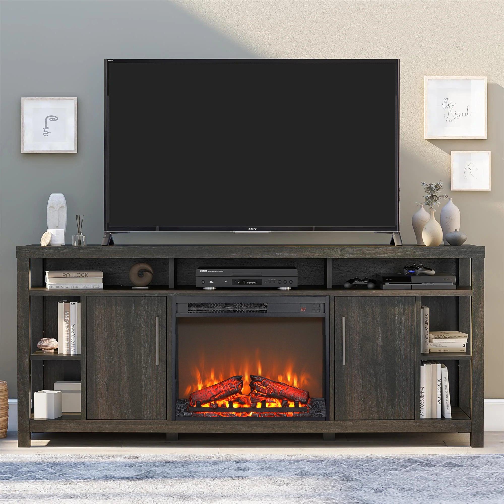 23 Inch Infrared Quartz Electric Fireplace Insert - Realistic Flame Effect, Remote Control - Perfect for Living Rooms, Bedrooms & Offices