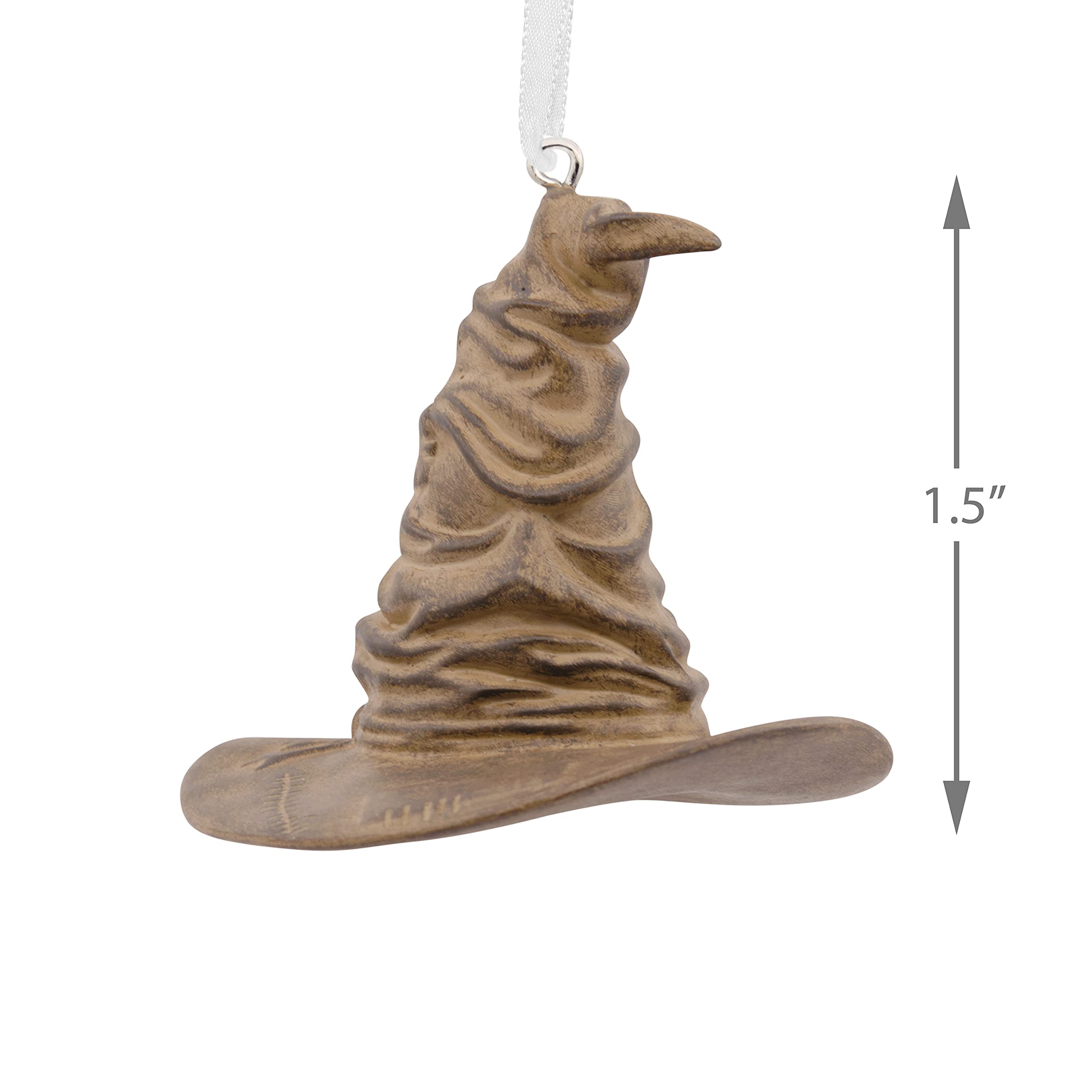 Hallmark Harry Potter Stacked Books with Wand Christmas Ornament - Collectible Holiday Decor for Potter Fans - Perfect for Tree Decorating, Gift Giving & Wizarding World Themed Parties