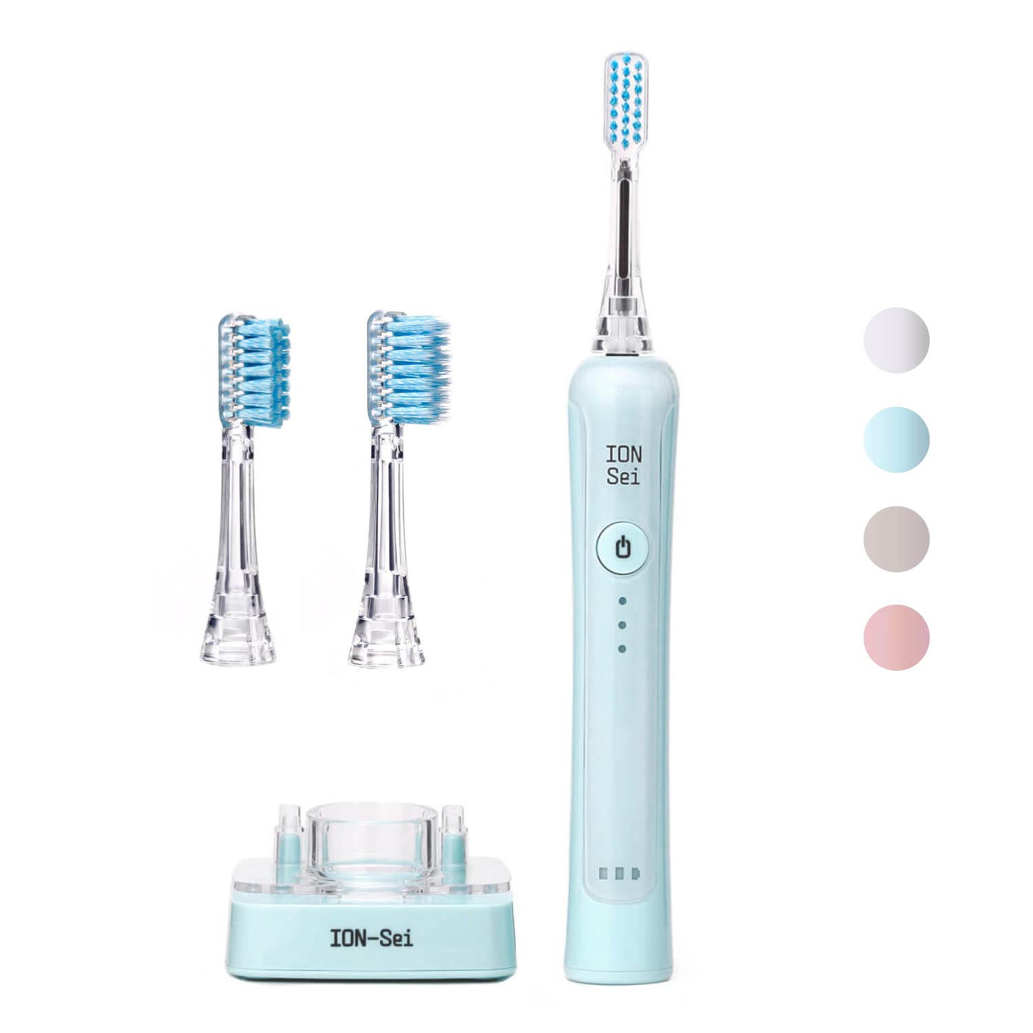 ION-Sei Electric Toothbrush with Patented Ionic Technology from Japan - Lake Blue | Advanced Plaque Removal & Teeth Whitening for a Healthier Smile | Perfect for Travel & Daily Oral Care
