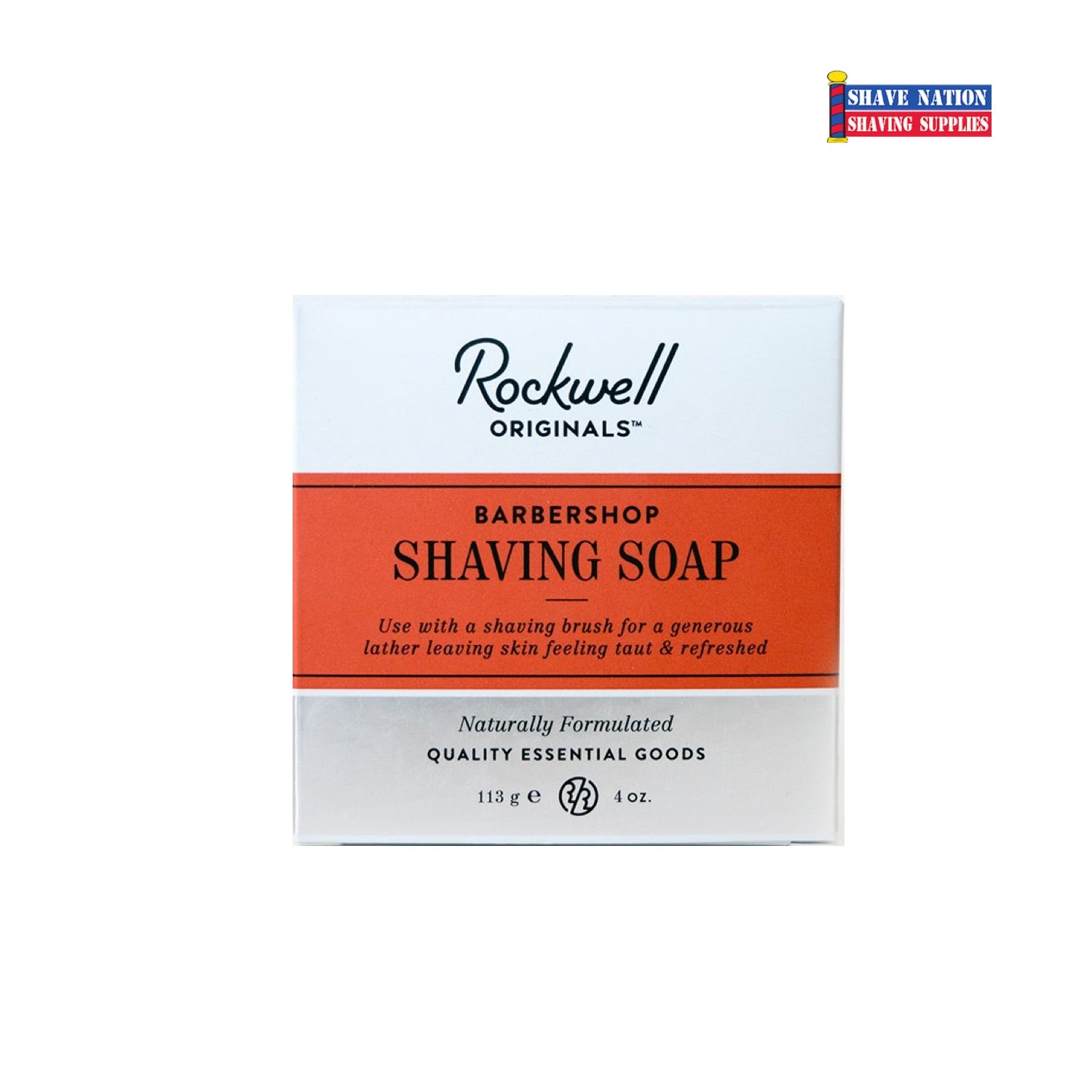 Rockwell Shave Soap Refill - Classic Barbershop Scent for Men's Wet Shaving - Perfect for Straight Razor & Safety Razor Shaving at Home or Professional Barbershops