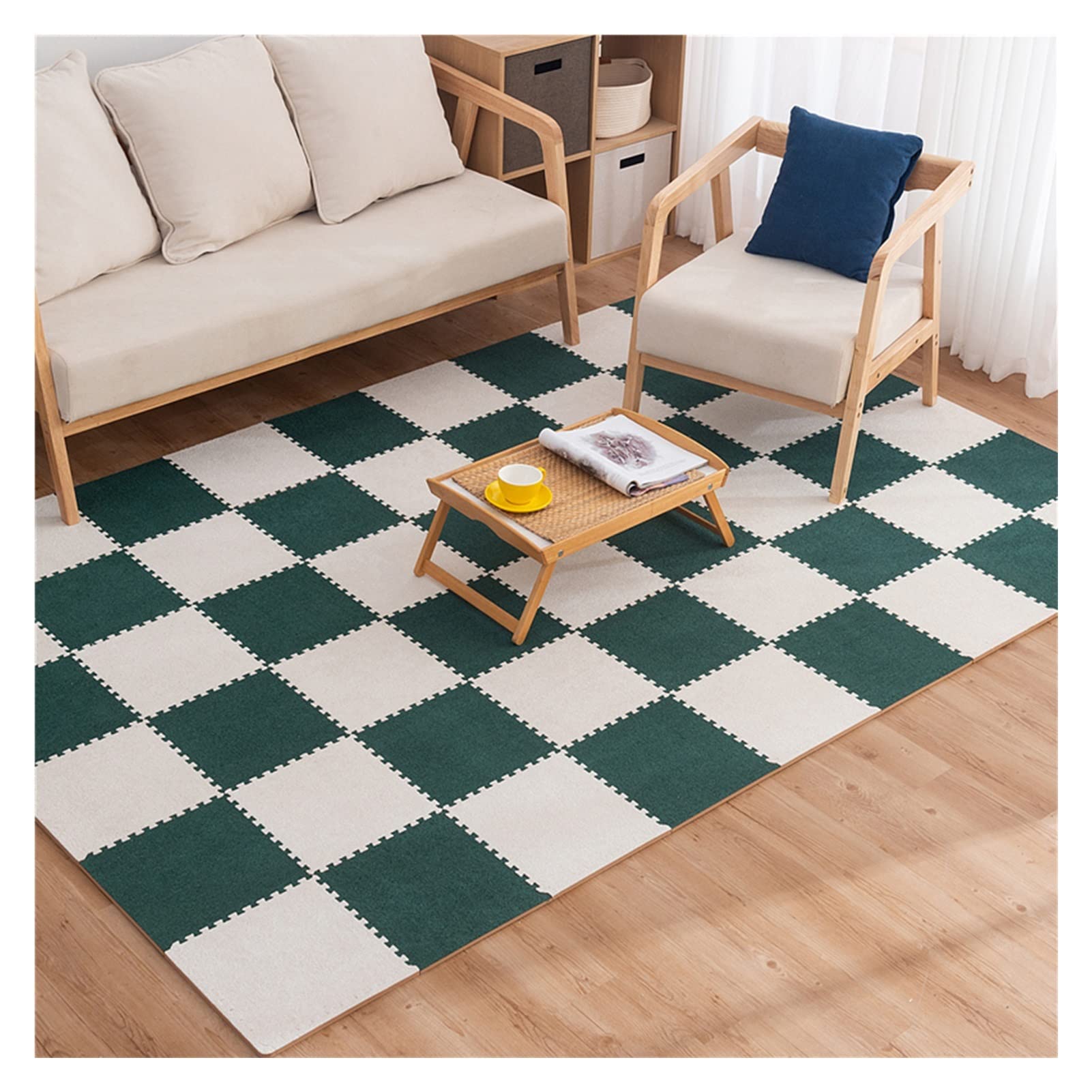 Premium Interlocking Exercise Foam Mats - Non-Slip Puzzle Flooring Tiles for Home Gym, Yoga, Workout & Kids Play Area (24
