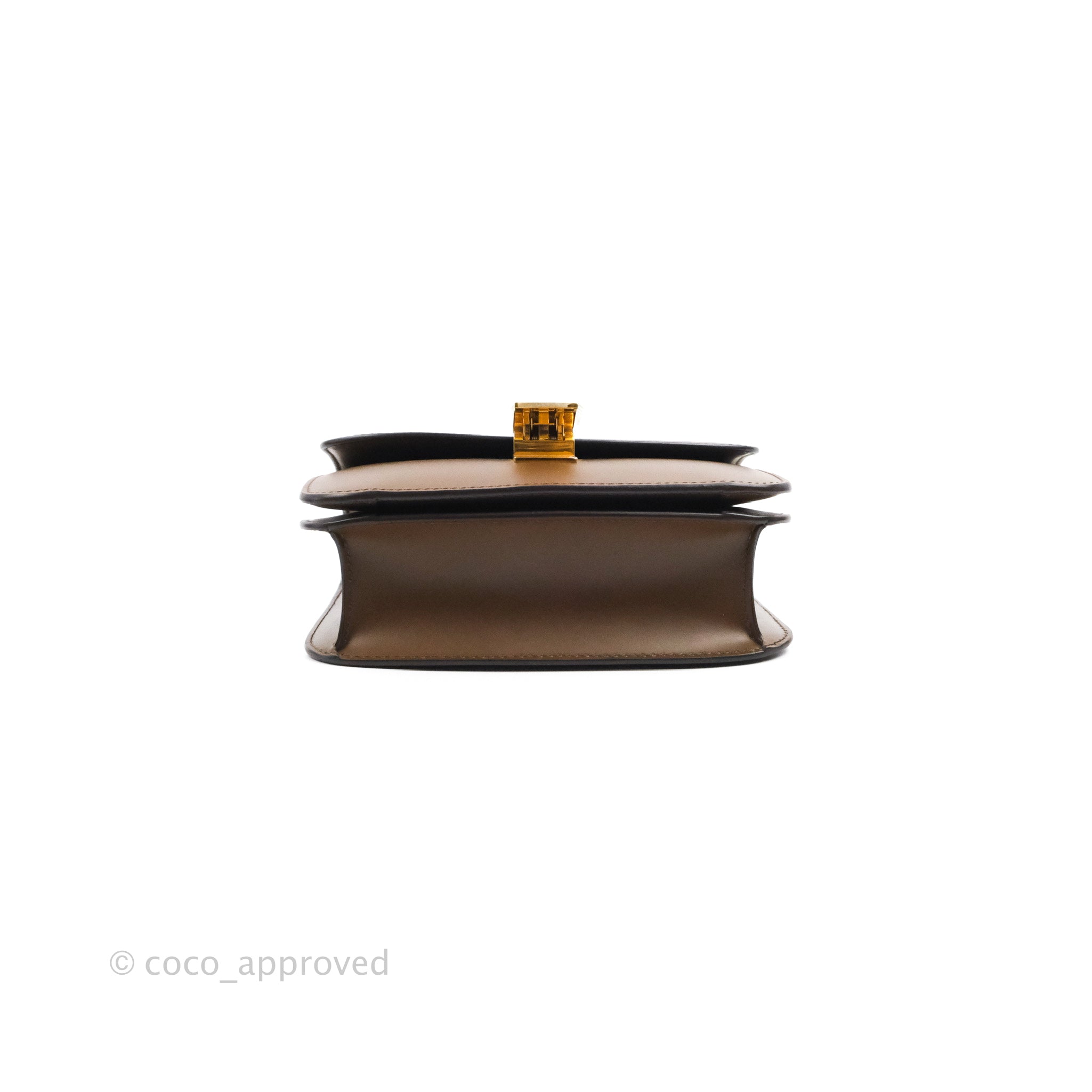 Celine Teen Classic Box Flap Bag in Caramel Calfskin Leather - Perfect for Work, Travel & Everyday Use
