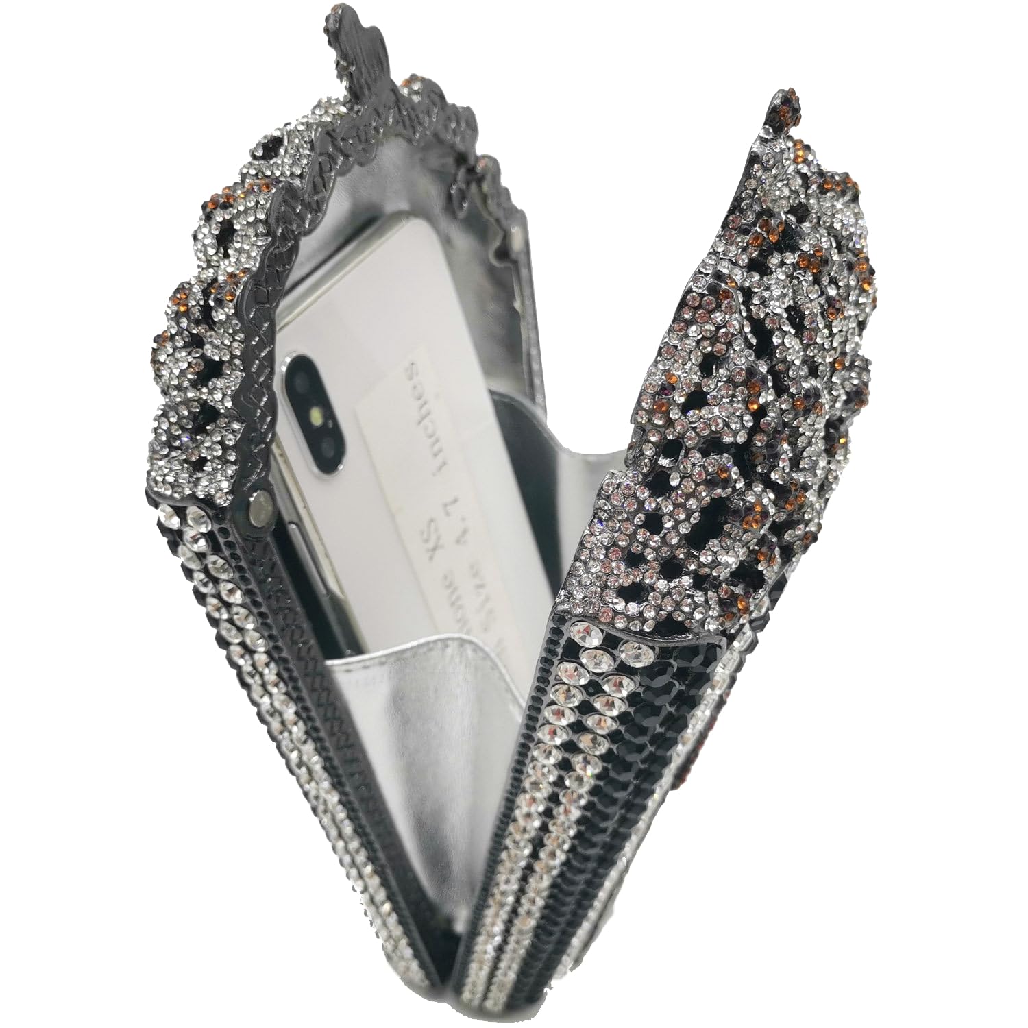 Luxury Rhinestone Clutch Purse for Women - Sparkling Crystal Evening Bag with Diamond Accents for Parties, Weddings & Formal Events | Elegant Popcorn Design Handbag for Prom, Gala & Special Occasions
