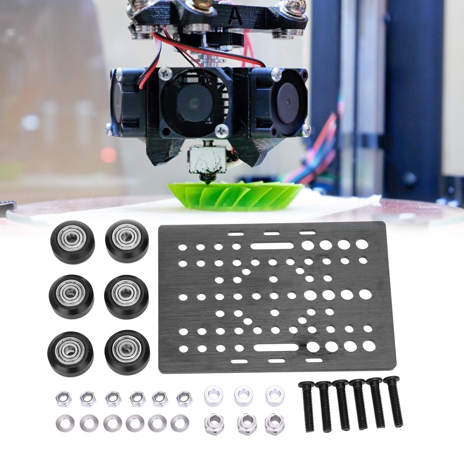 High-Quality 3D Printer Bearing Pulley - Black Stable Resistance Gantry Plate for Industrial DIY 3D Printer Building | Durable & Reliable for CNC Machines, 3D Printing Projects & Industrial Applications