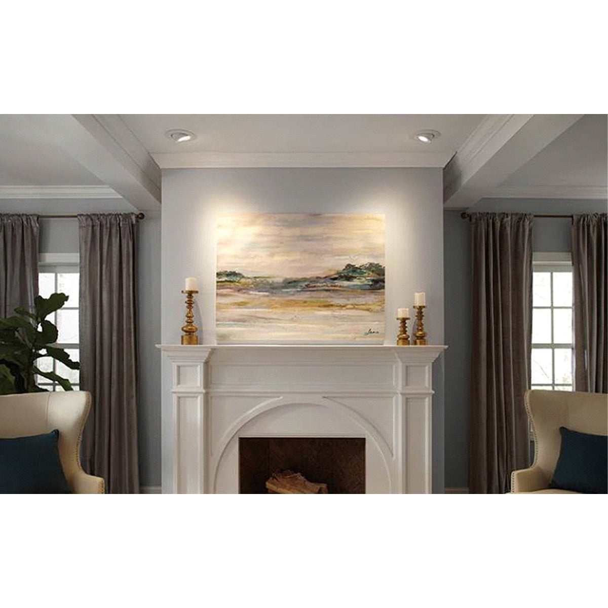 AiSPIRE Astro Basics 6-Inch Recessed LED Downlight Fixture - Dimmable, Retrofit, All in One, White - Perfect for Living Room, Kitchen, and Bedroom Lighting