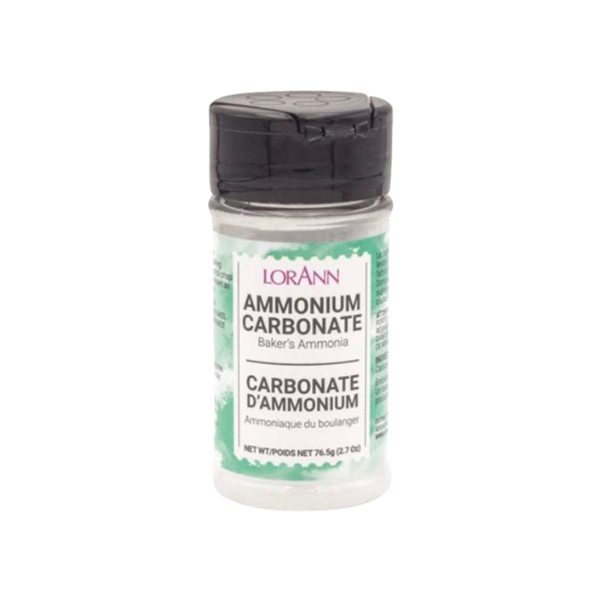 LORANN Ammonium Carbonate (Baker's Ammonia) 76.5g - Pure Leavening Agent for Traditional Cookies, Crackers & European Baking