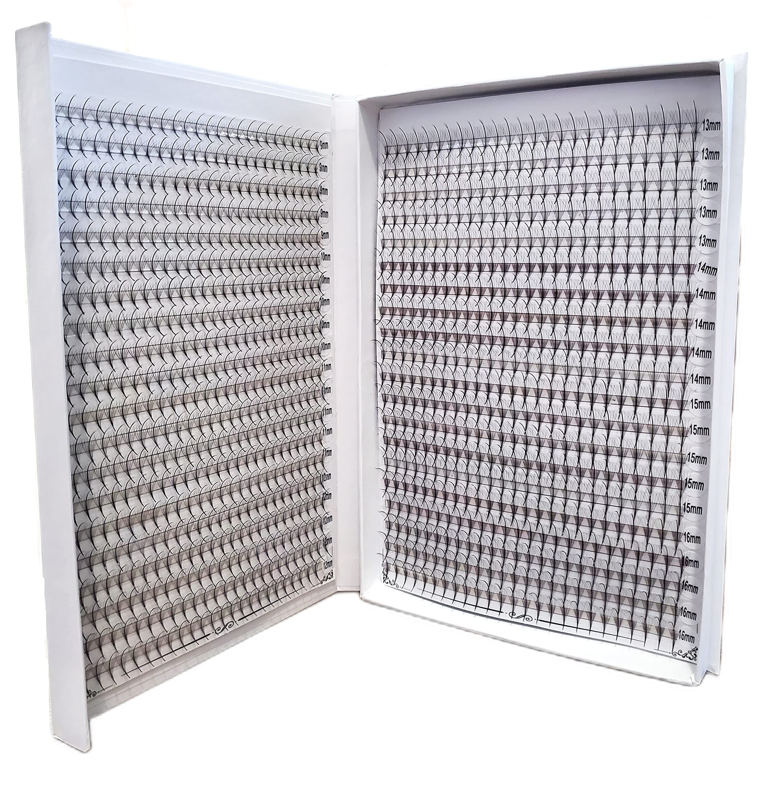 1200 Wispy Premade Eyelash Fans - 5D 0.07 Mixed Lengths 9-16mm & 1000 Fans 7D 0.05 Volume Lashes - C/D Curl Handmade Lash Extensions for Professional Salon & Bridal Makeup - Kimeyelashes