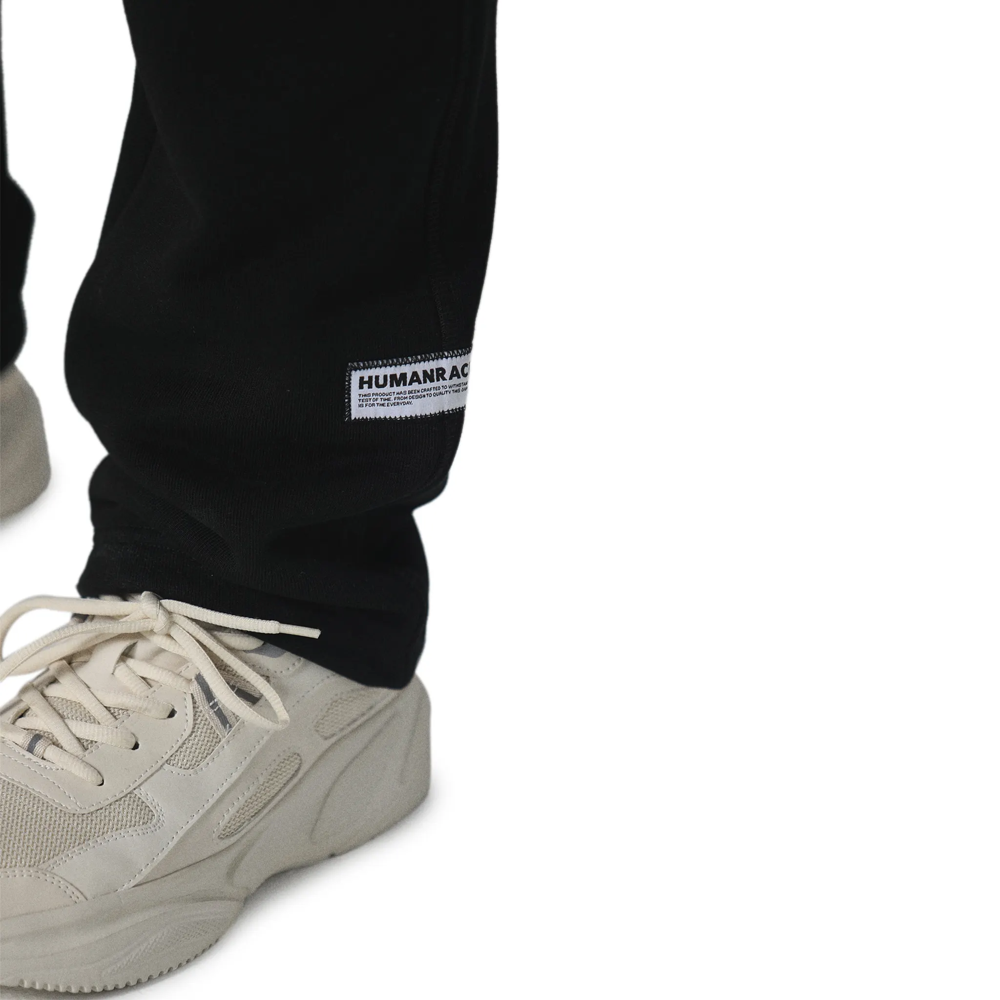Human Race Mars Straight Leg Black Sweatpants for Men - Comfortable Casual Joggers with Elastic Waistband - Perfect for Gym, Running, Lounging and Streetwear Fashion
