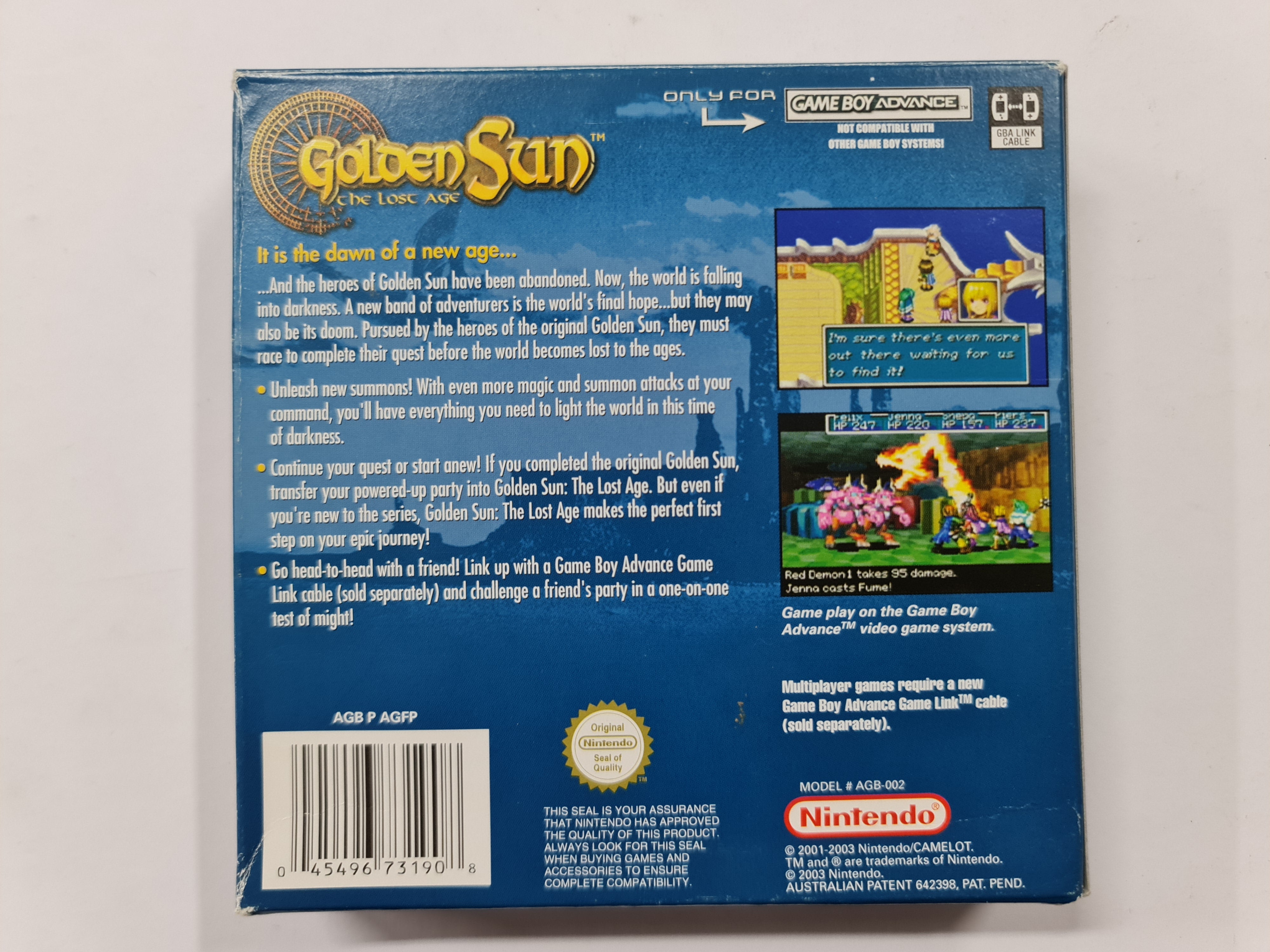 Golden Sun: The Lost Age Complete In Box - Nintendo GBA Game - Classic RPG Adventure for Game Boy Advance - Perfect for Retro Gaming Enthusiasts & Collectors