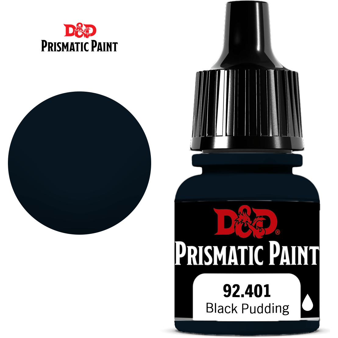D&D Prismatic Paint - Black Pudding Miniature Paint for Dungeons & Dragons - Perfect for Fantasy Tabletop RPG Gaming & Miniature Painting