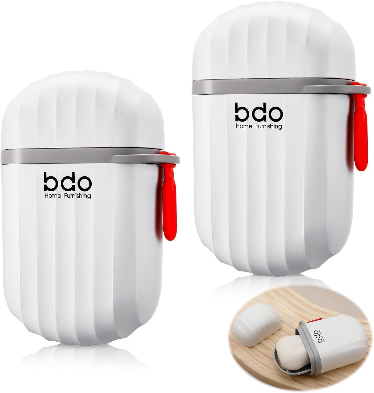 Portable Travel Soap Holder - Compact Plastic Soap Dish for Camping, Hiking & Home Use - Durable Waterproof Soap Case - Perfect Travel Accessory for Backpacking & Outdoor Adventures (White)
