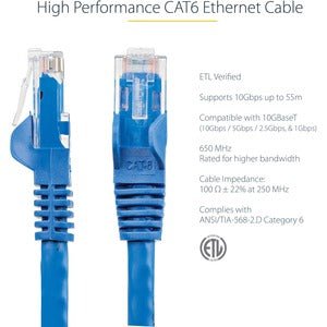 3m Blue Gigabit Snagless RJ45 UTP Cat6 Ethernet Patch Cable - High-Speed Internet & Network Connection for Home, Office & Gaming Setup