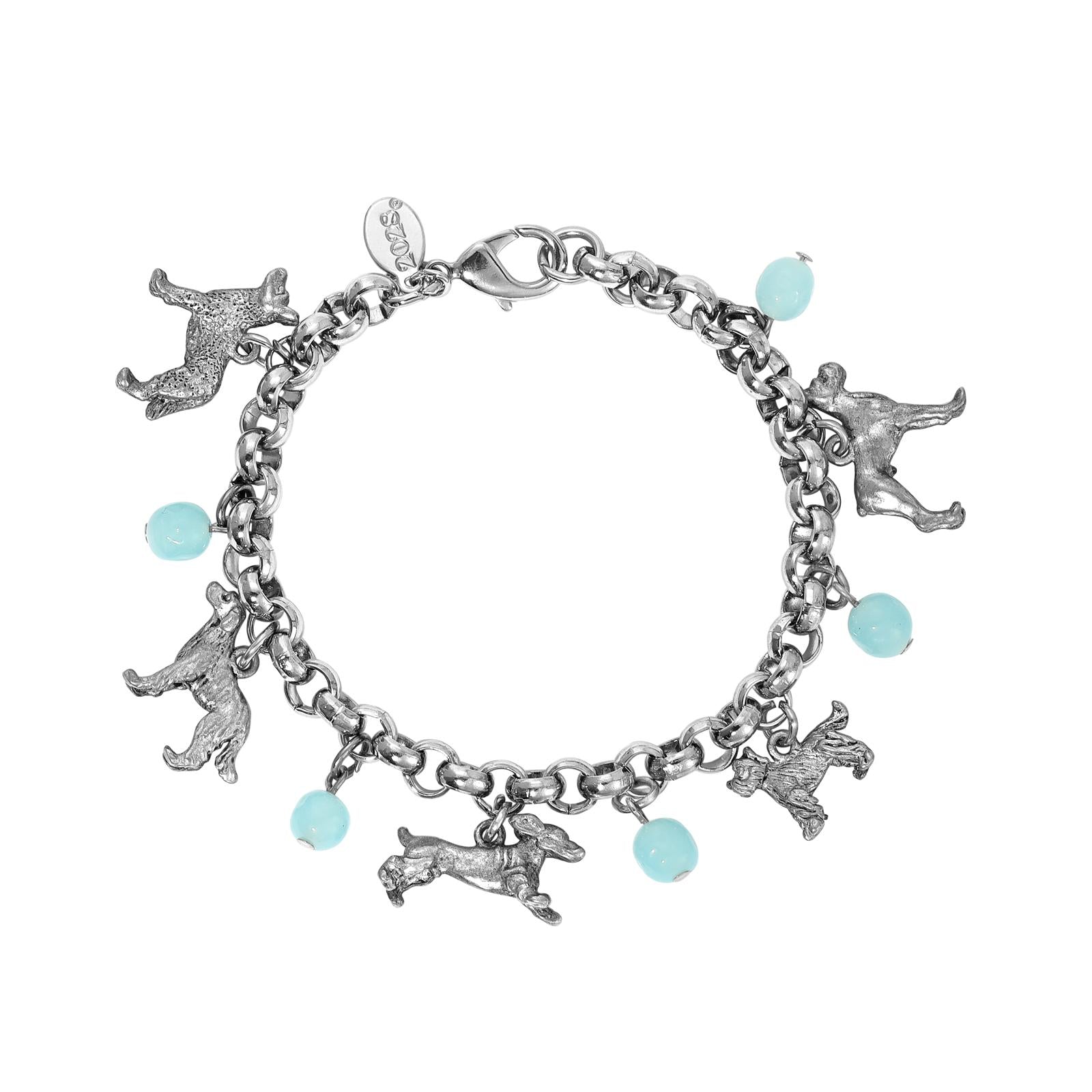 Silver Tone And Light Blue