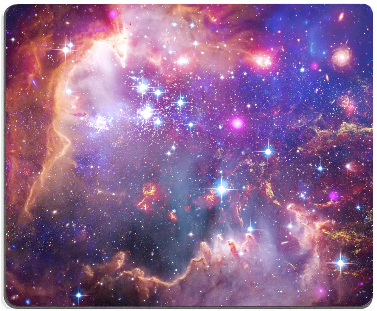 Bright Star Galaxy Gaming Mouse Pad - Non-Slip Rubber Base, Waterproof Square Mouse Mat for Office, Home & Travel (9.5
