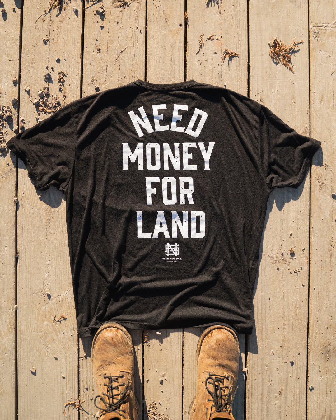NEED MONEY FOR LAND T-Shirt - Premium Black Cotton Tee for Men & Women | Streetwear Fashion, Casual Wear, Urban Lifestyle