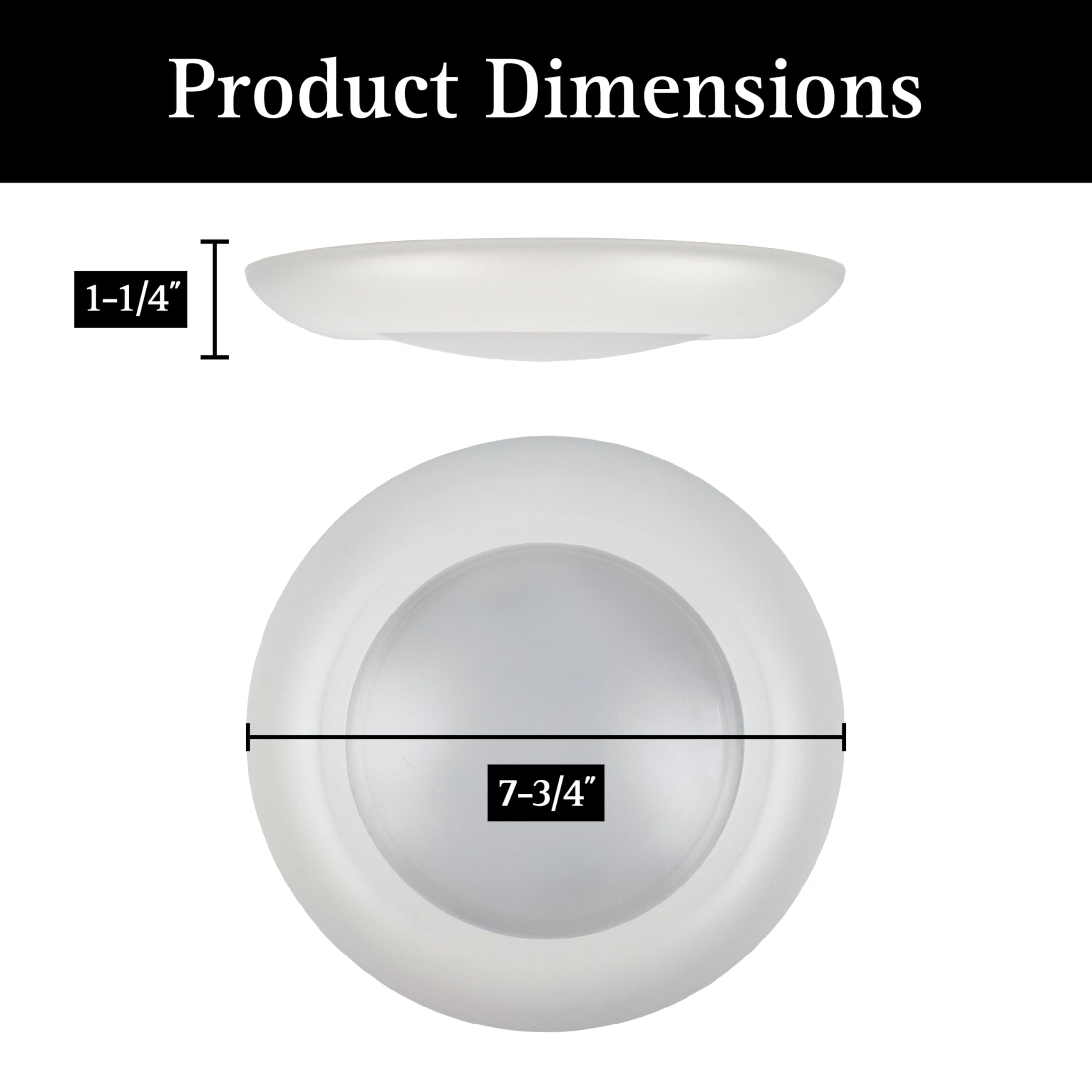 Ultralux LED Flush Mount Ceiling Light Fixture - Dimmable Slim Puck Downlight with 50,000+ Hours Energy Saving - Easy Installation for Bedroom, Kitchen, Hallway (8 Inch, 6 Pack, Soft White 3000K) - Perfect for Modern Homes & Offices
