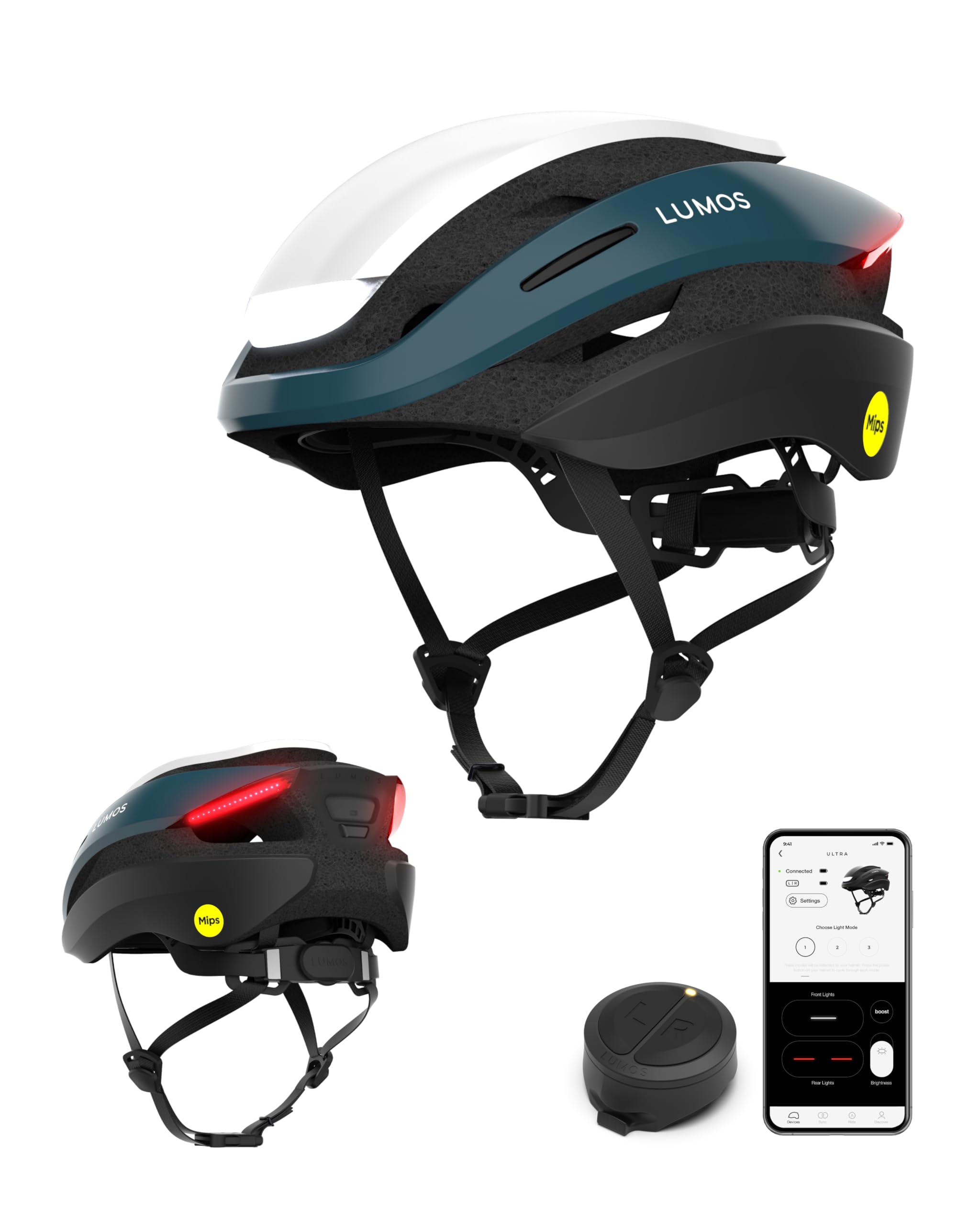 Lumos Ultra Smart Bike Helmet with Customizable LED Lights & Turn Signals - Lightweight Adult Cycling Helmet for Men & Women - Perfect for Commuting, Night Riding & Urban Cycling Safety