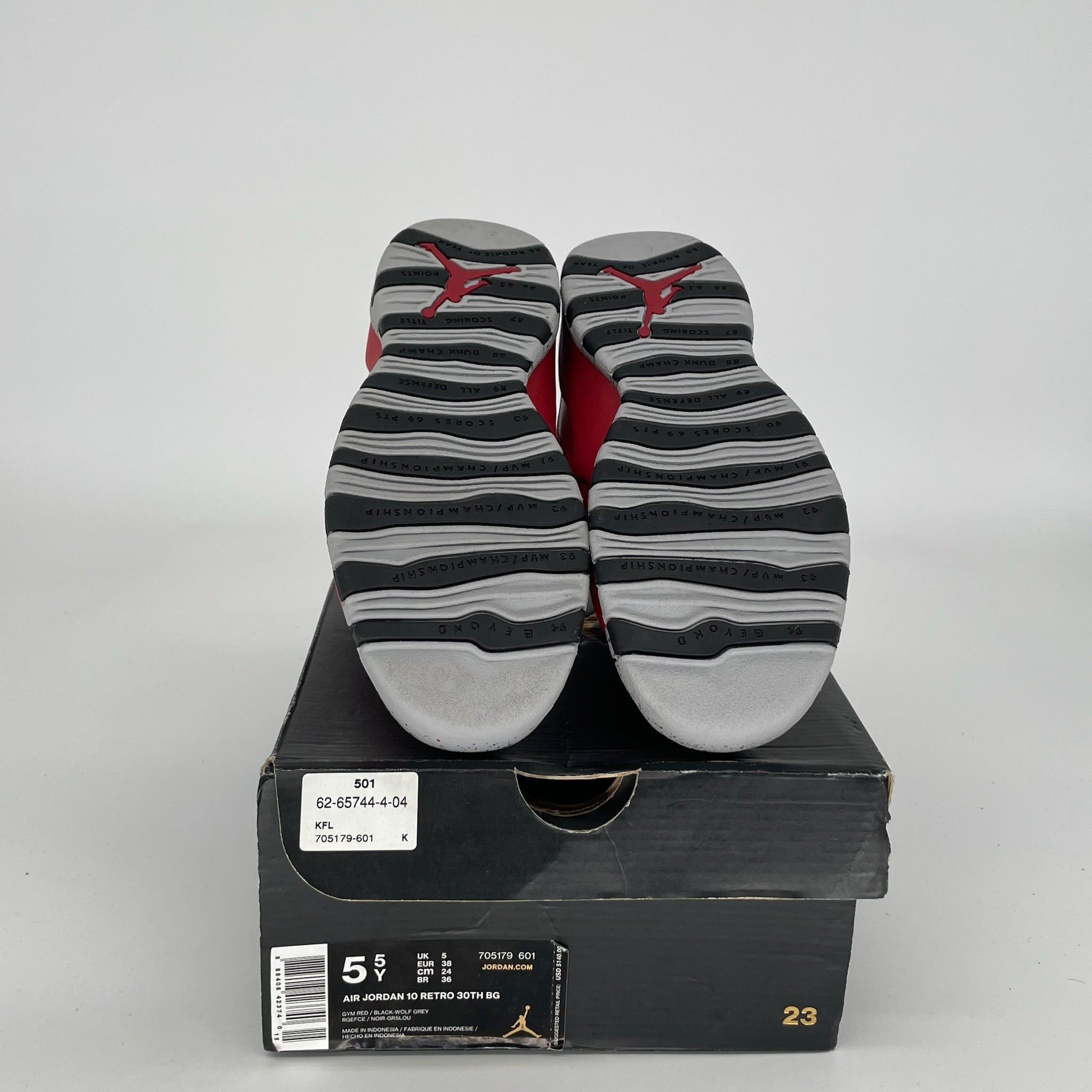 AIR JORDAN 10 Bulls Over Broadway Basketball Shoes - Size 5.5Y (705179-601) - Retro Sneakers for Men & Women - Perfect for Streetwear, Sports & Casual Fashion