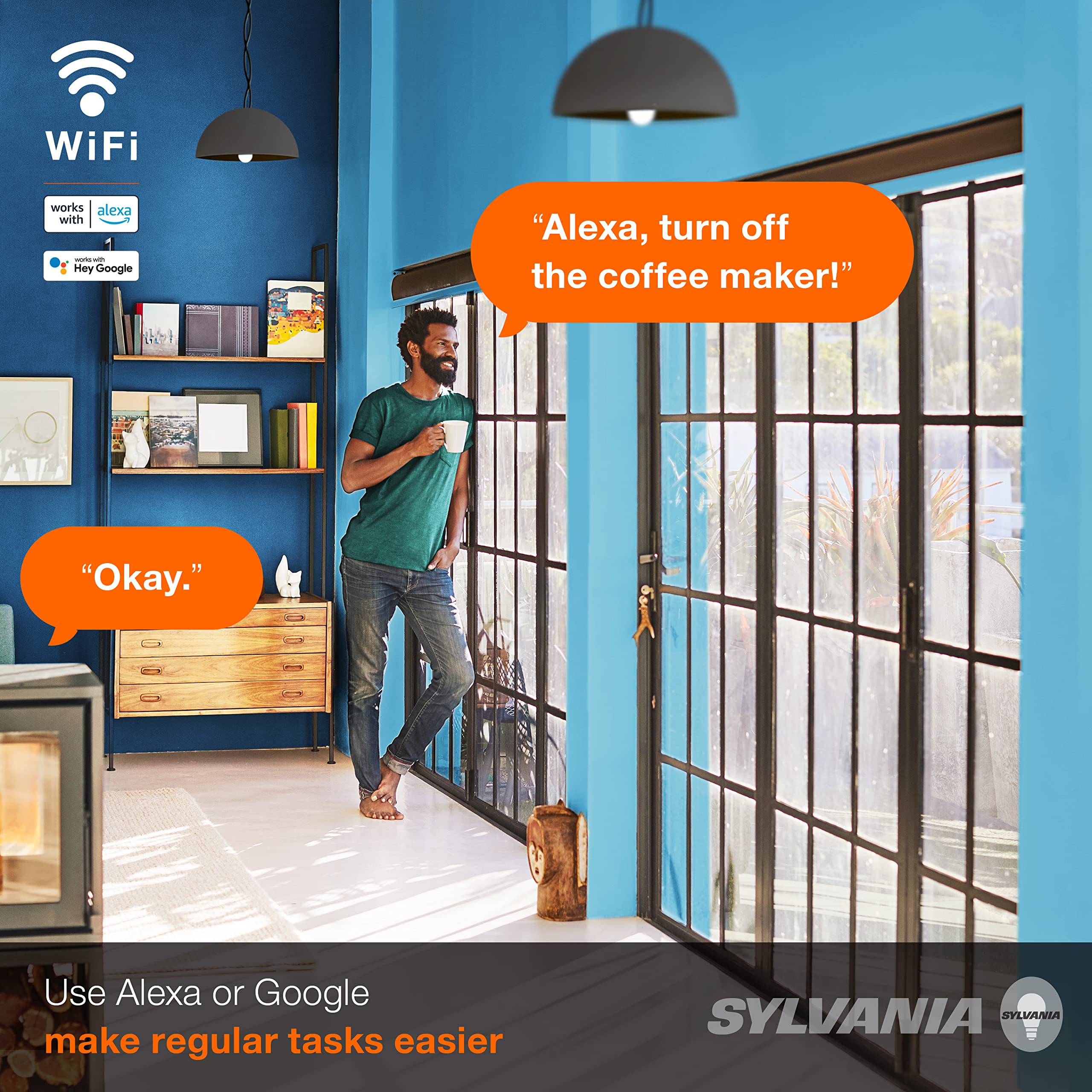 SYLVANIA Smart Plug 4 Pack - WiFi Outlet with Voice Control, Works with Alexa & Google Home, Remote Control via App, Timer & Scheduling, White (75703) - Perfect for Home Automation & Smart Lighting