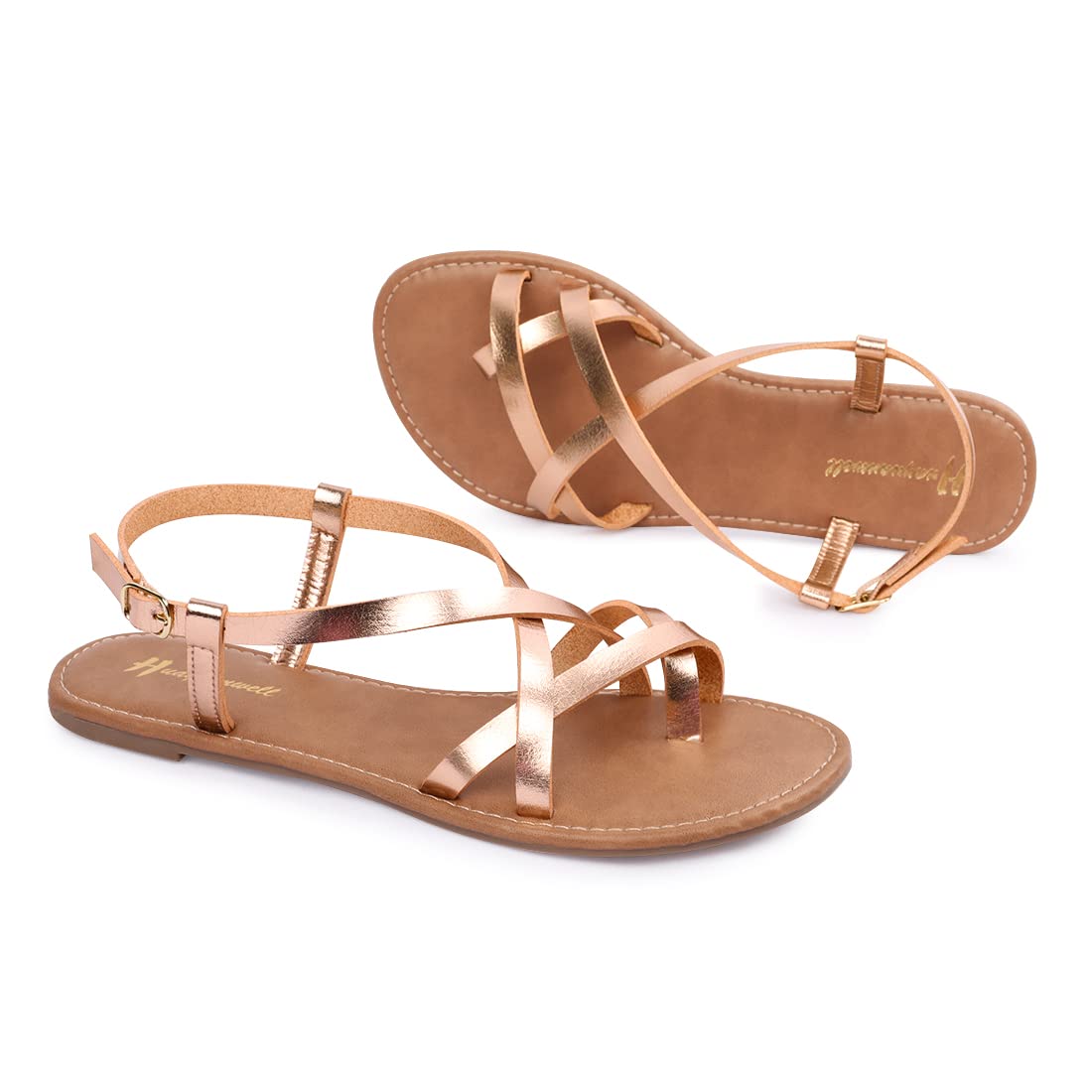 Women's Gladiator Flat Sandals - Strappy Fisherman Sandals with Ankle Strap | Comfortable Summer Casual Shoes for Beach, Vacation & Outdoor Activities