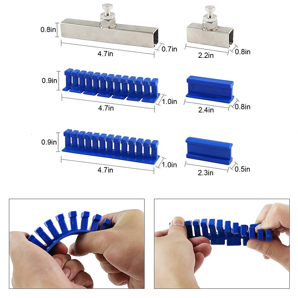 Paintless Dent Removal Kit - 6 Pcs Heavy Duty Glue Puller Tabs & Teeth for Auto Body Repair | Professional Dent Puller Tool for Car Door Dents, Hood Dents & Fender Repair | Perfect for DIY Auto Bodywork & Professional Mechanics