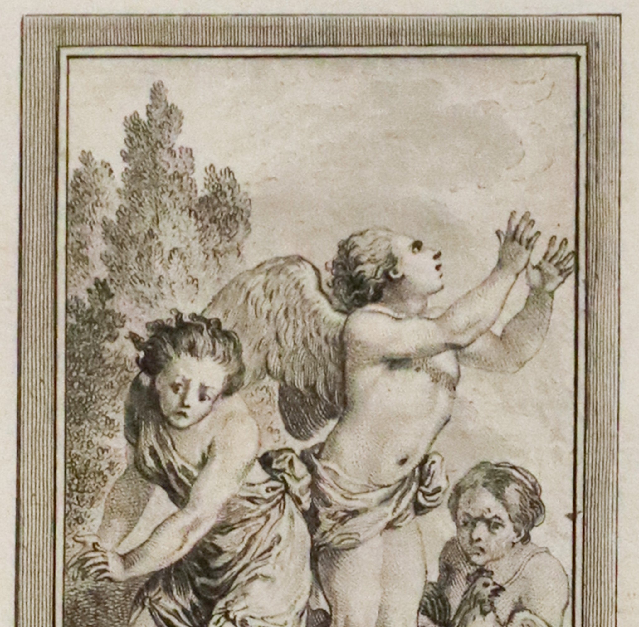 1780s French Engraving - Le Desir (Desire) Antique Art Print with Mat - Perfect for Home Decor & Art Collectors