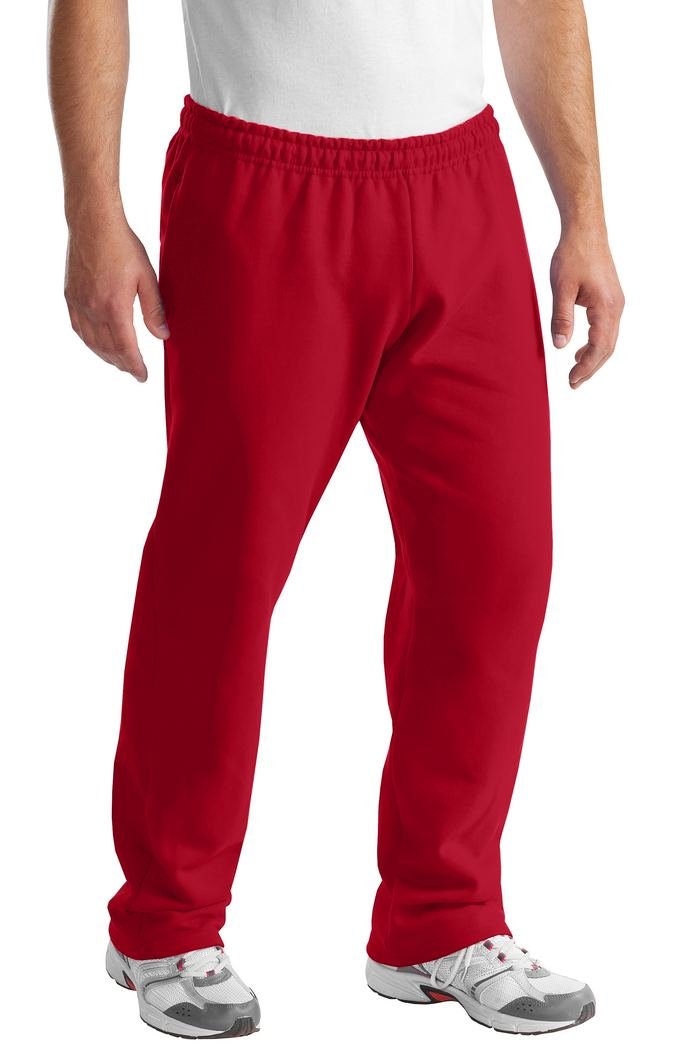 Port & Company Classic Sweatpant for Men - Soft Cotton Jogger Pants with Elastic Waist (Red, Size S) - Perfect for Gym, Lounge & Casual Wear