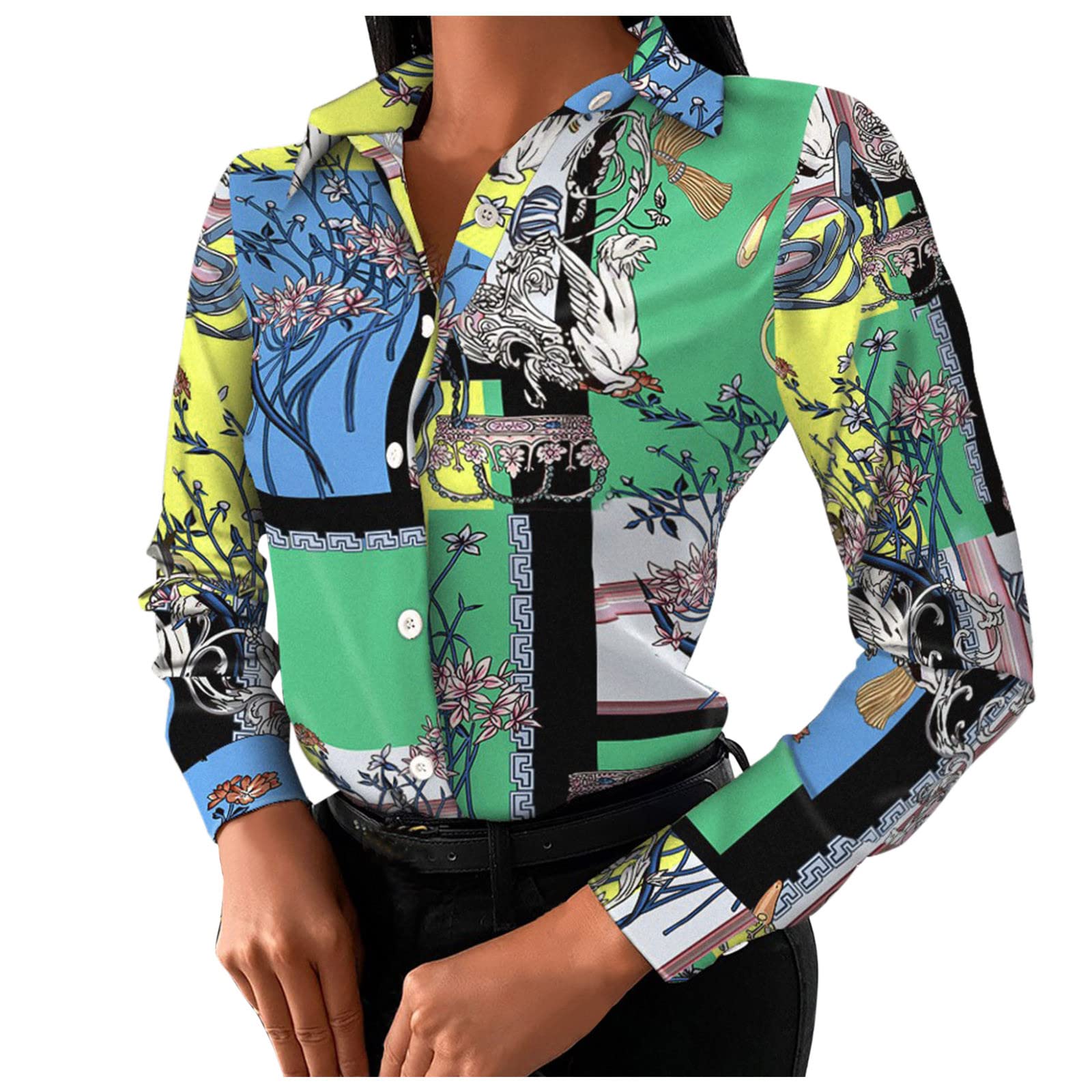 Women's Casual Long Sleeve Button Down Blouses - Fashionable Tops for Work, Office & Everyday Wear
