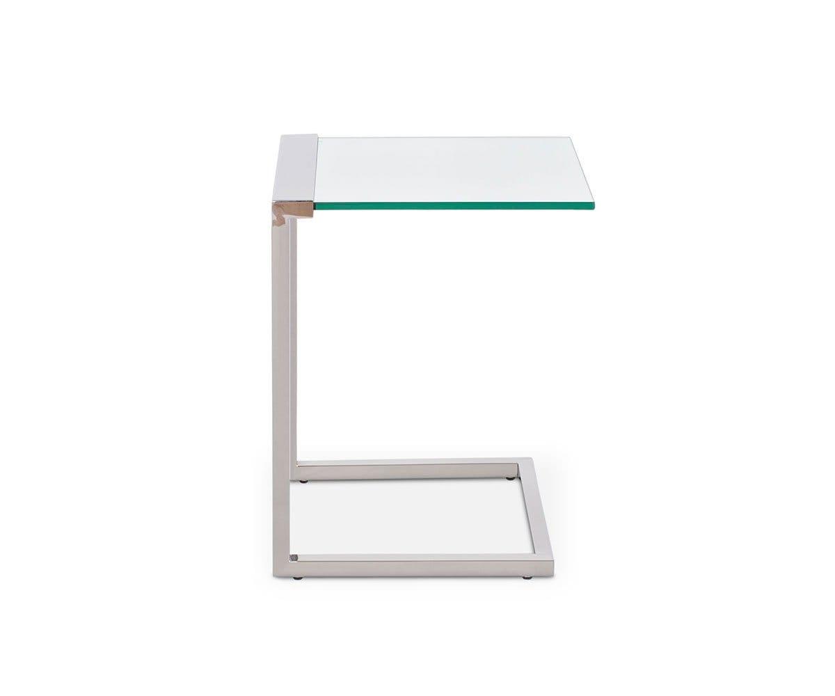 Adanso Modern C-Shaped End Table with Storage Shelf - Stylish Accent Table for Living Room, Bedroom, or Office