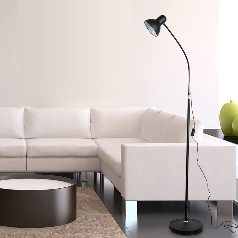 YUYTIN Modern Nordic Floor Lamp - Adjustable Standing Light for Living Room, Bedroom, Sofa, Loft - Art Deco Designer Lighting with E27 Socket (Warm White, US Plug) - Perfect for Reading, Relaxing & Home Decor