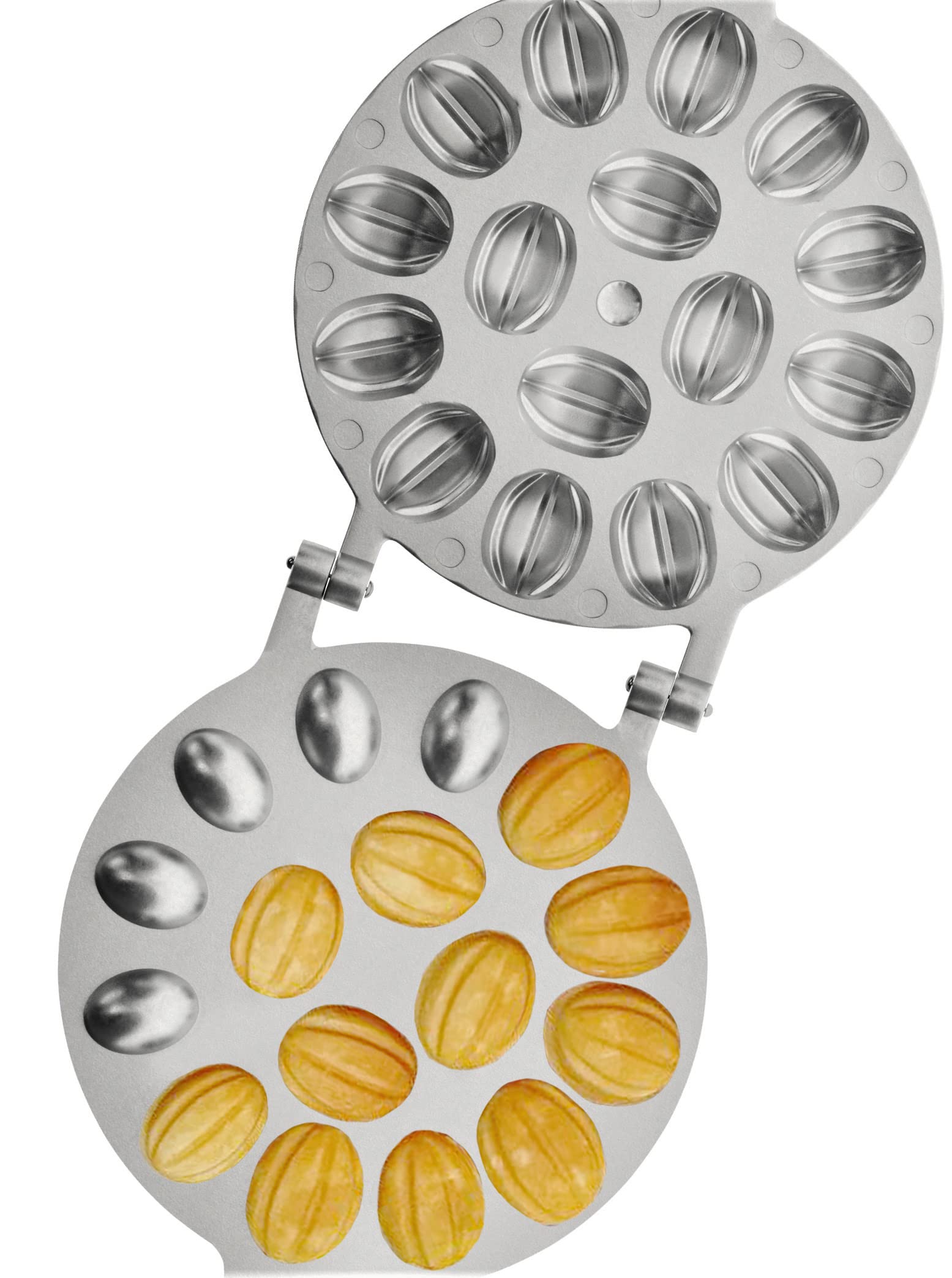 Premium Walnut Cookie (Oreshek) Maker - 16 Nut Capacity Mold for Russian Tea Cakes & Traditional Desserts - Perfect for Holiday Baking, Gift Giving & Family Gatherings