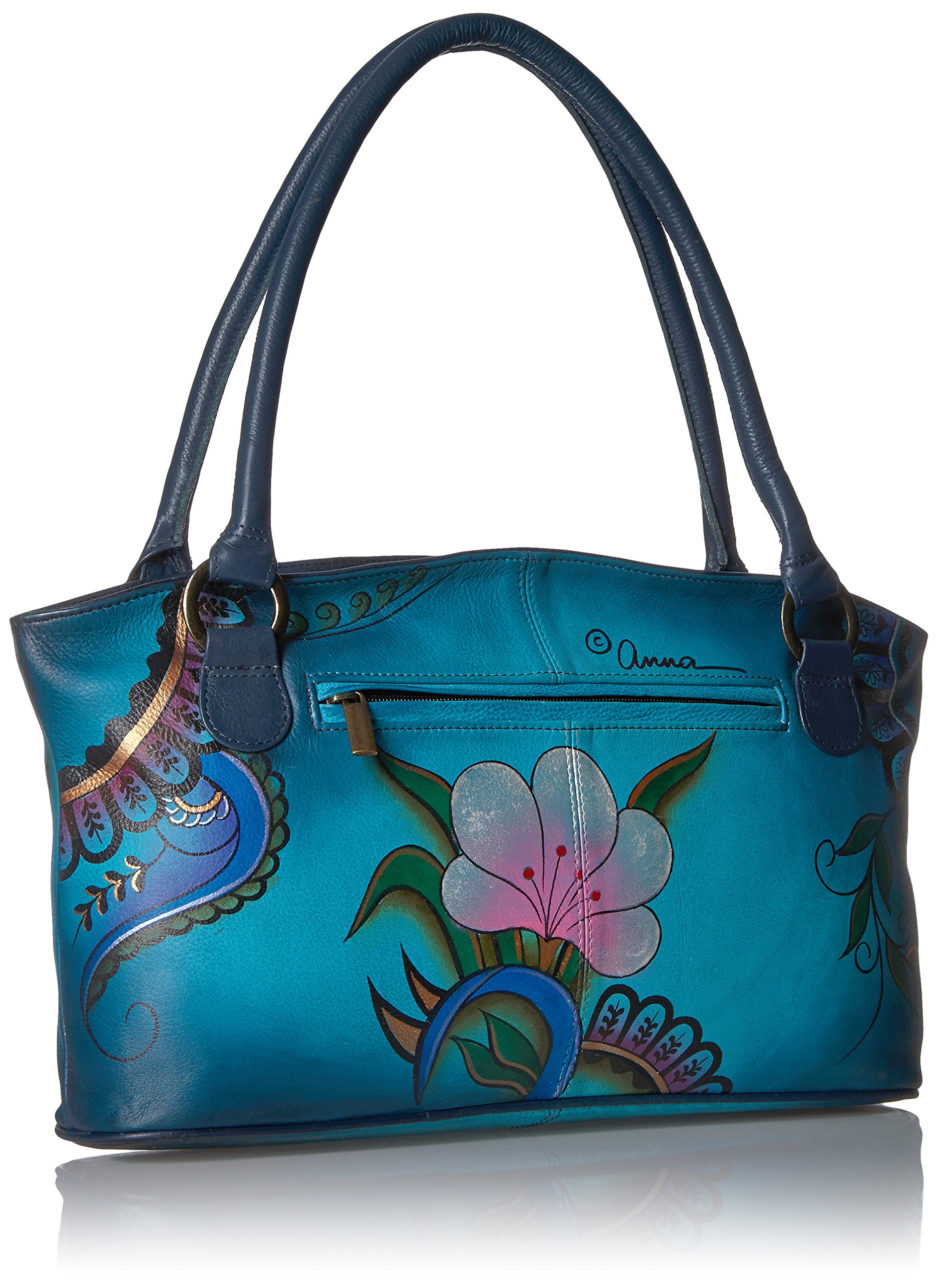 Anuschka Hand-Painted Leather Tote Bag for Women - Stylish Wide Shoulder Bag - Perfect for Work, Travel & Everyday Use