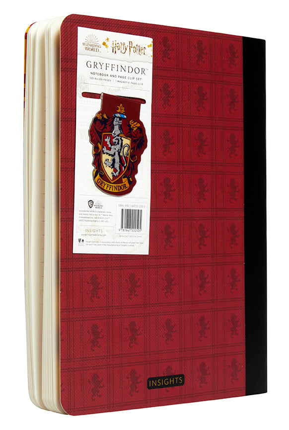 Harry Potter Gryffindor Notebook and Page Clip Set - Premium Journal for Wizards, Students & Collectors - Perfect for Note Taking, Journaling & Harry Potter Merchandise Collection