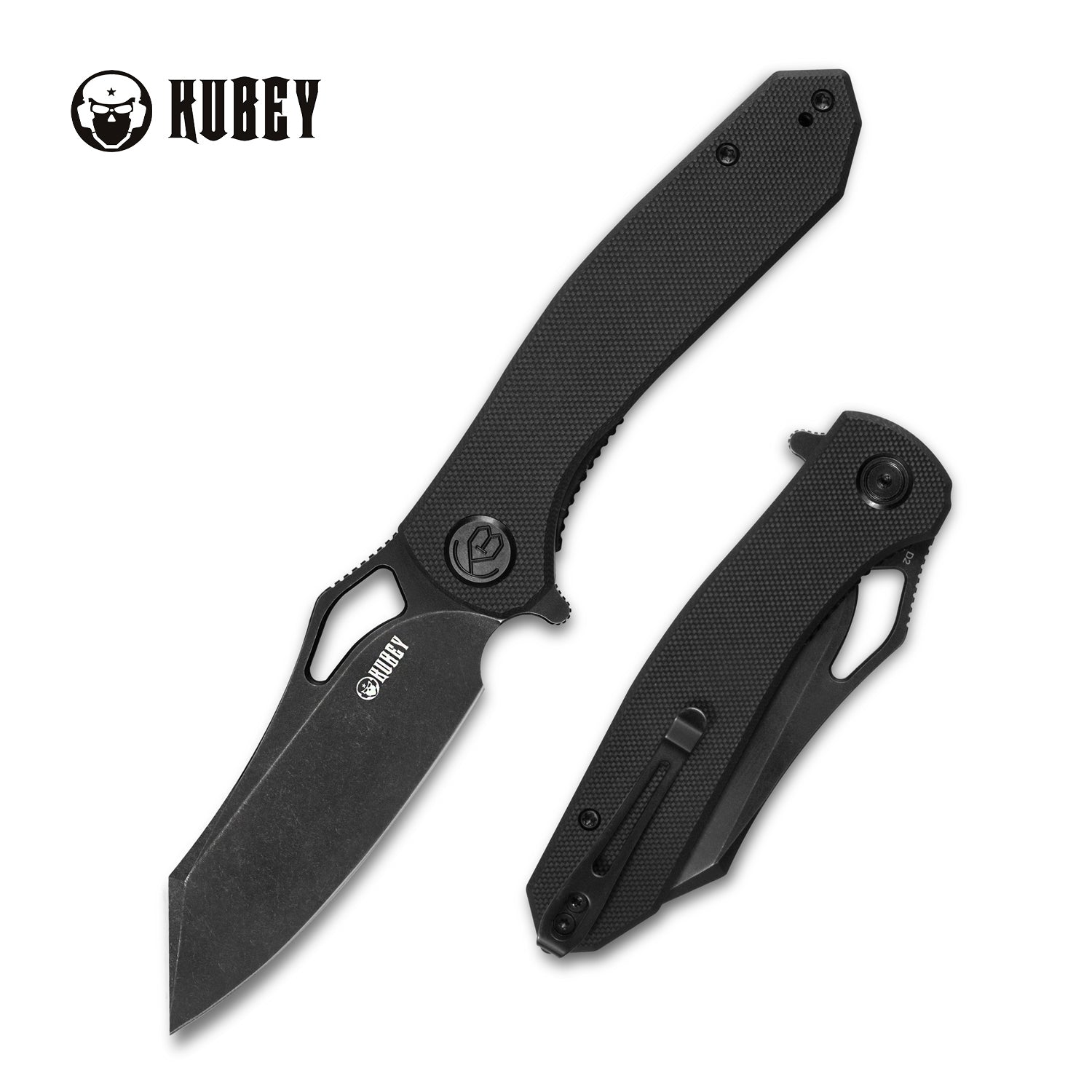 Kubey KU310F Drake Folding Knife - D2 Steel Blade, G10 Handle, Liner Lock - EDC Pocket Knife for Camping, Hiking, Survival & Outdoor Activities