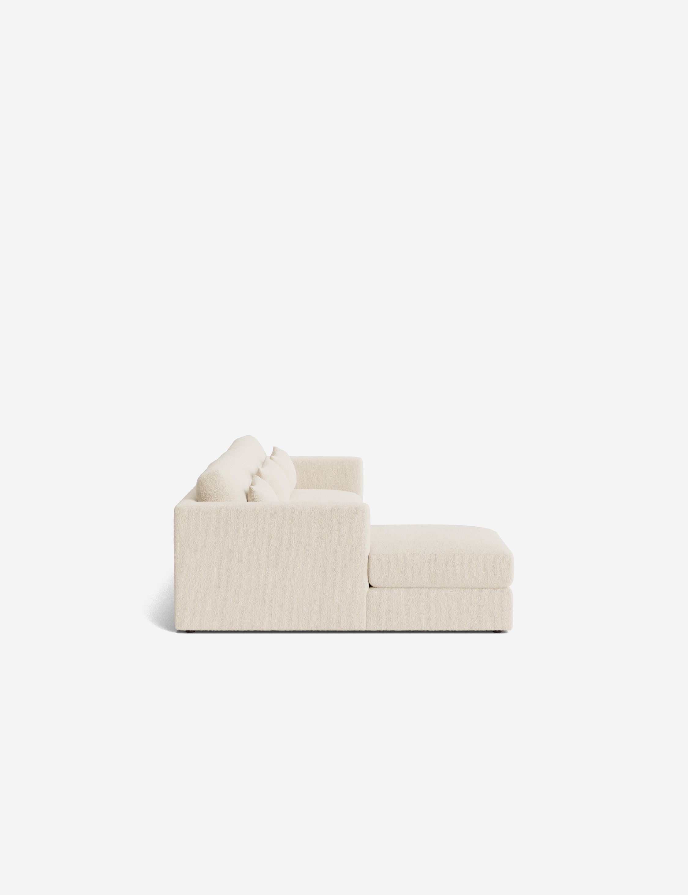 Durham Chaise Sectional Sofa - Modern L-Shaped Couch with Chaise Lounge for Living Room, Family Room & Home Theater - Comfortable Fabric Upholstered Sofa Set
