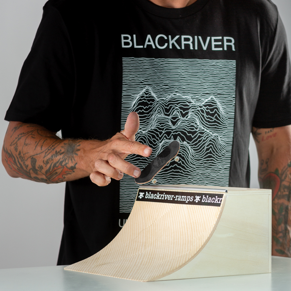 Blackriver Fingerboard Ramps - Quarter Low Mini Skateboard Ramps for Tech Decks & Fingerboards | Perfect for Indoor Skateboarding & Collectors