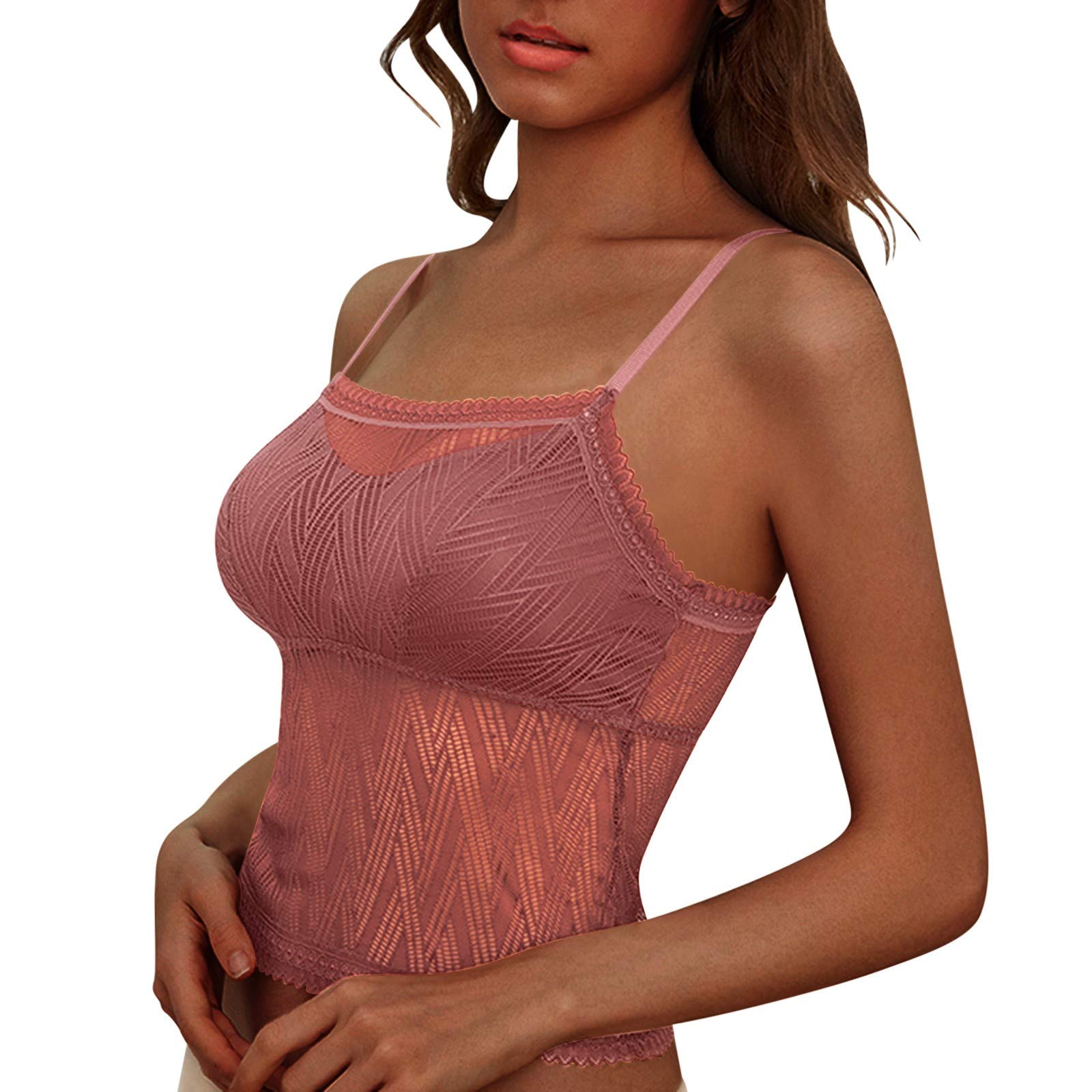 Elneeya Women's Push Up Sports Bras - Sexy See Through High Support Wire Free Camisole for Yoga, Workout & Athletic Activities | Perfect for Gym, Running & Fitness Training