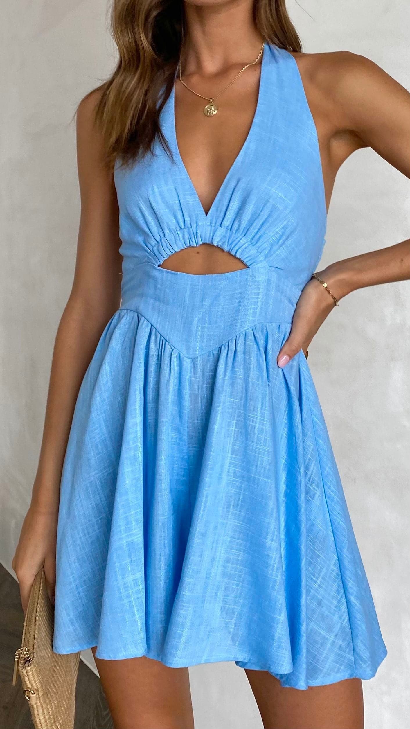 Araya Blue Playsuit for Women - Stylish & Comfortable Jumpsuit for Casual Outings, Beach Vacations & Summer Parties
