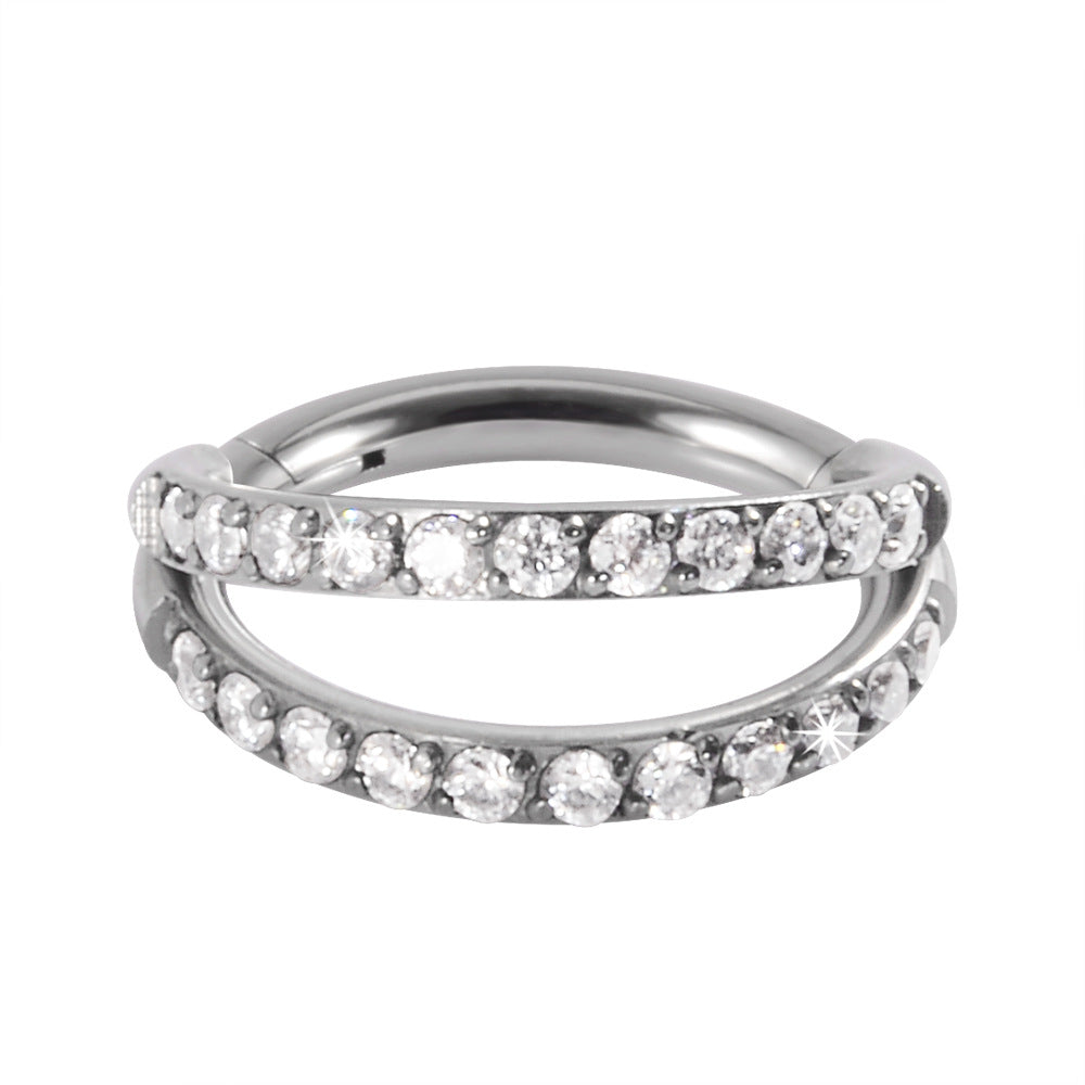 16G CZ Eternity Nose Ring Hoop - Seamless Clicker Nose Stud for Women | Hypoallergenic Surgical Steel Nose Jewelry | Perfect for Everyday Wear, Parties & Special Occasions