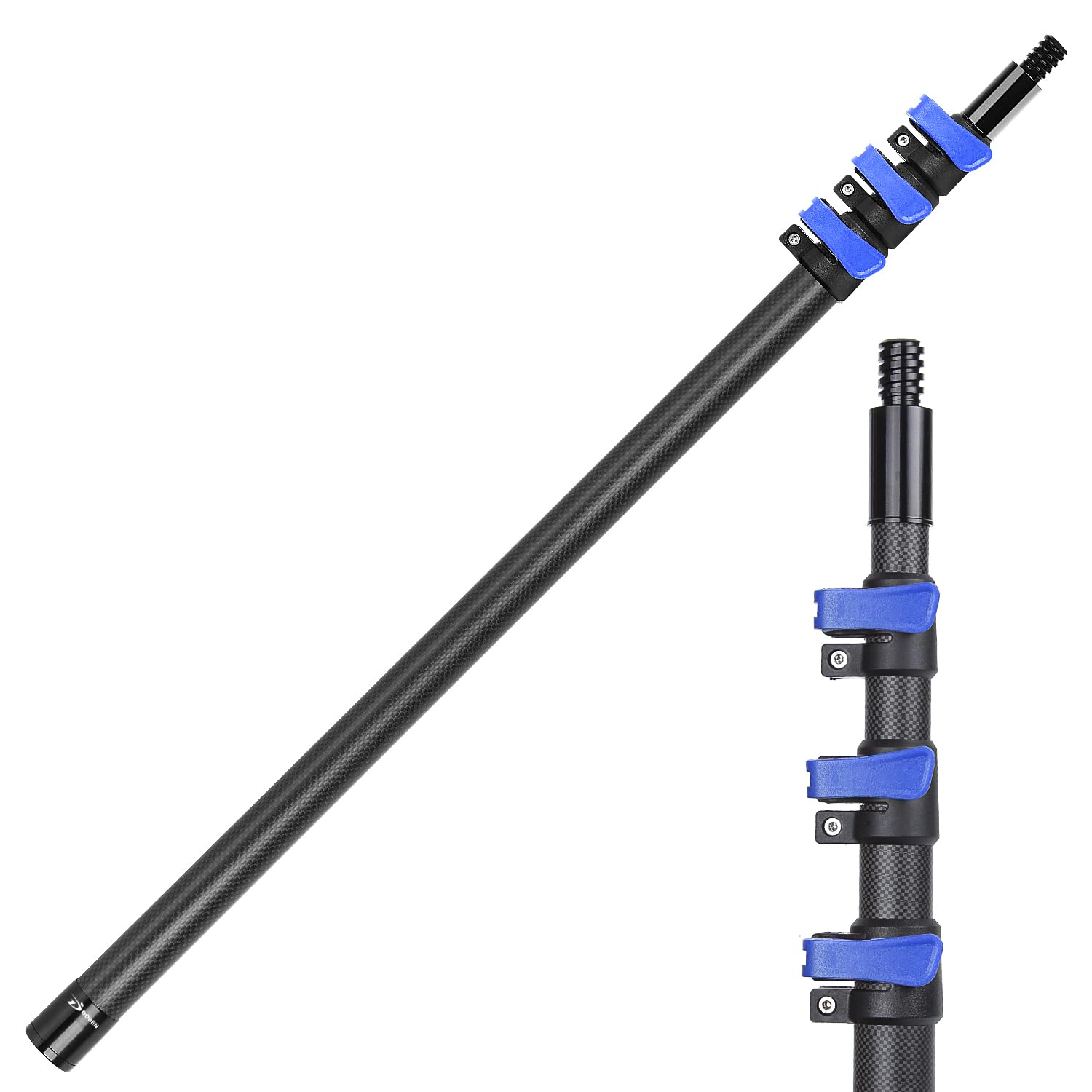 Carbon Fiber Telescoping Extension Pole 3.5-12FT - Lightweight Sturdy Paint Roller Pole with Universal Threaded Head - Perfect for Painting, Cleaning, Window Washing & Outdoor Use