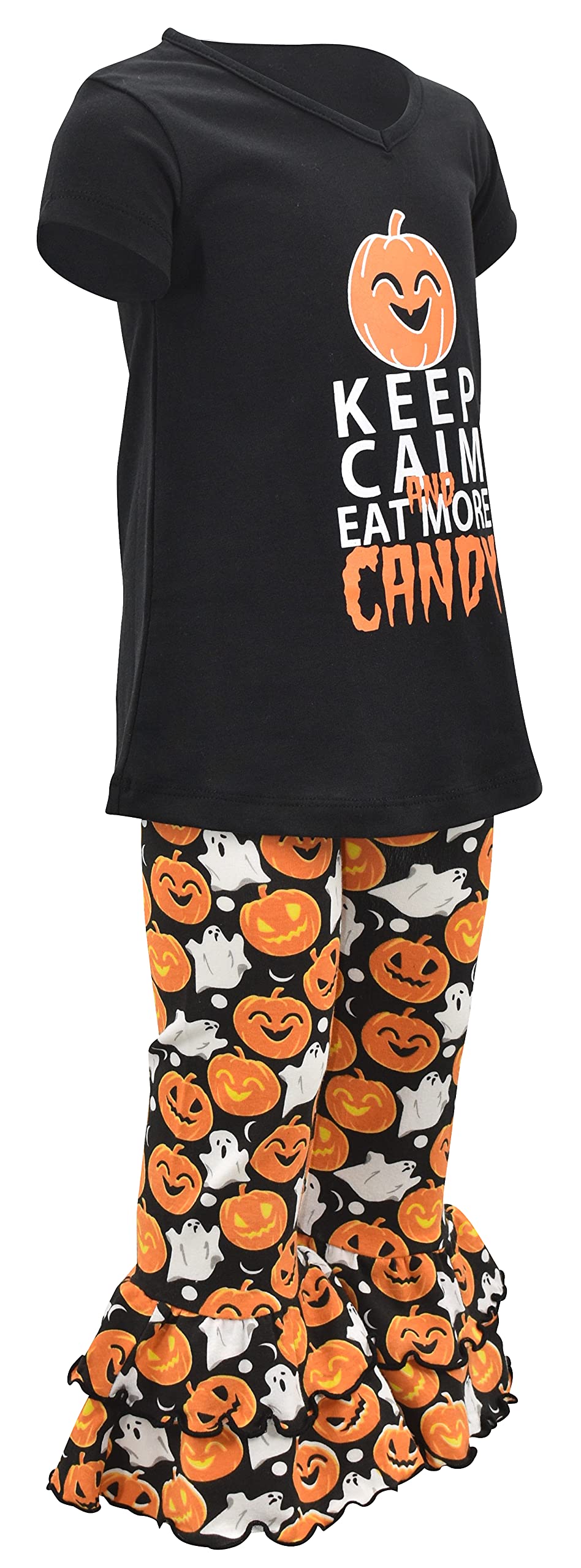 Girls 2-Piece Ruffle Leggings & Shirt Set - Toddler Outfit for Play & Dress-Up