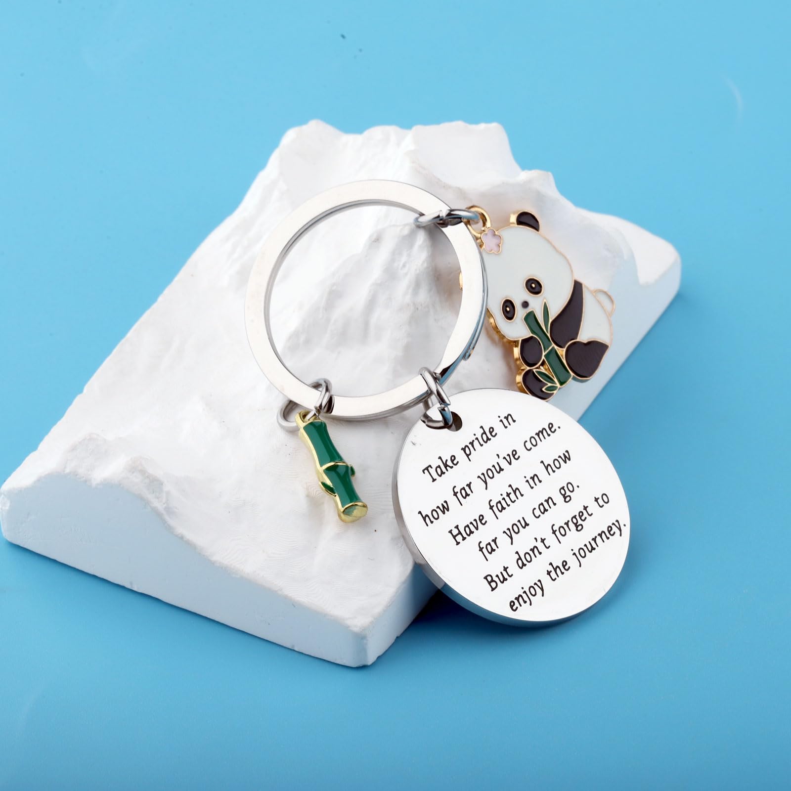 Cute Panda Keychain Jewelry - Perfect Panda Gifts for Panda Lovers - Motivational 