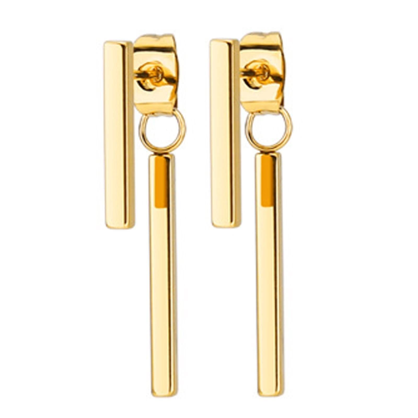 Musihy Surgical Steel Stud Earrings for Women - Hypoallergenic Geometric Bar Earrings | Perfect for Everyday Wear, Office & Special Occasions